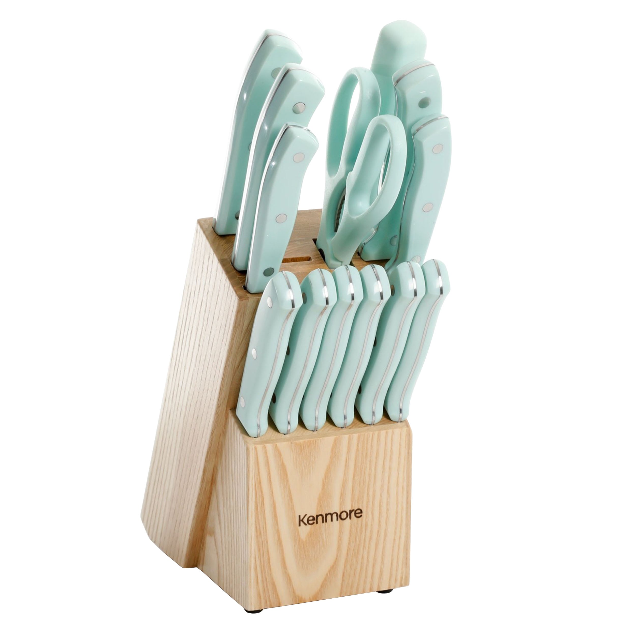 Oster Lindbergh 14 Piece Teal Cutlery Set - Stainless Steel Blades