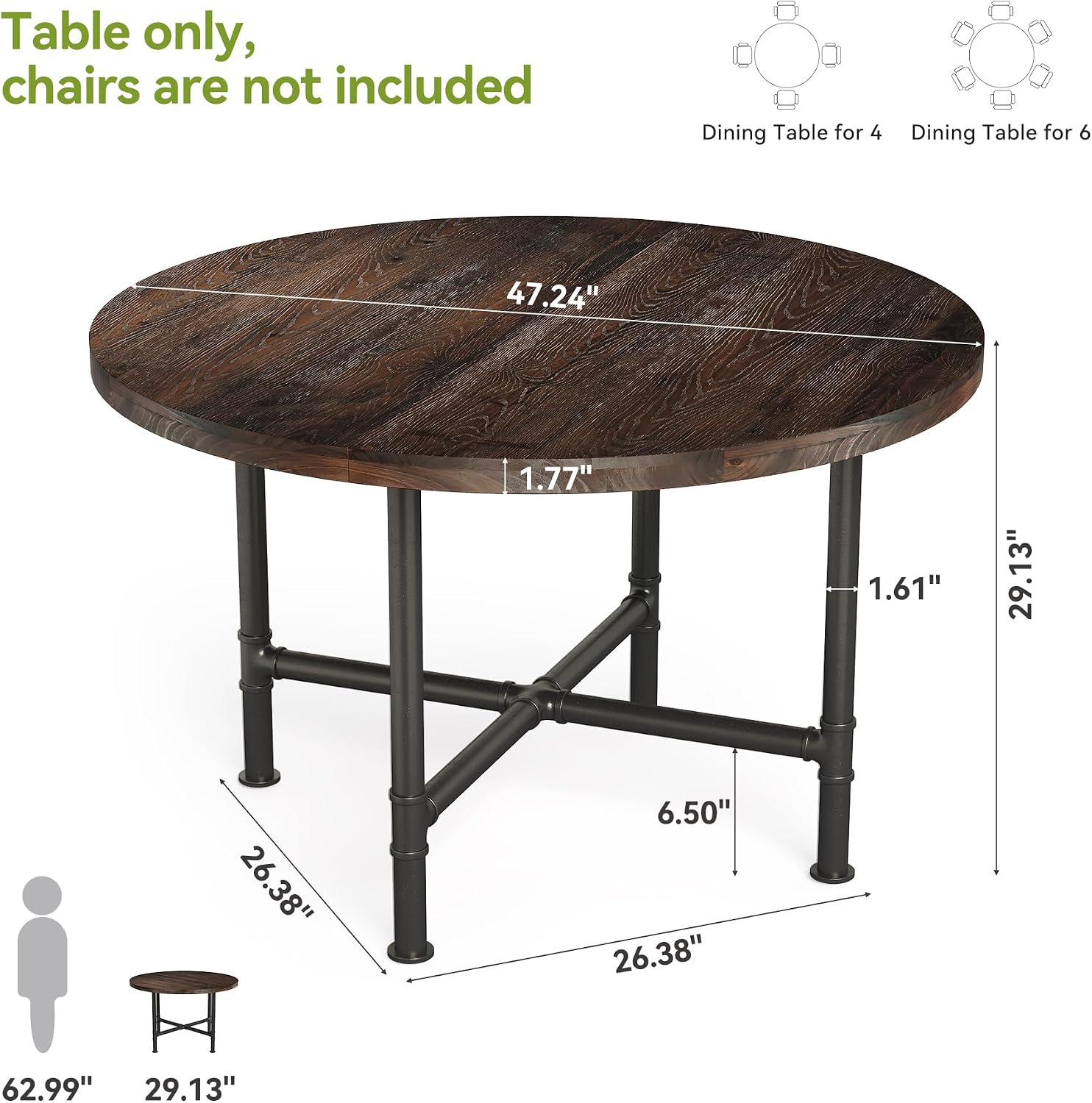 LITTLE TREE LWLT-RR0080-CLL Dining-Tables - View #4