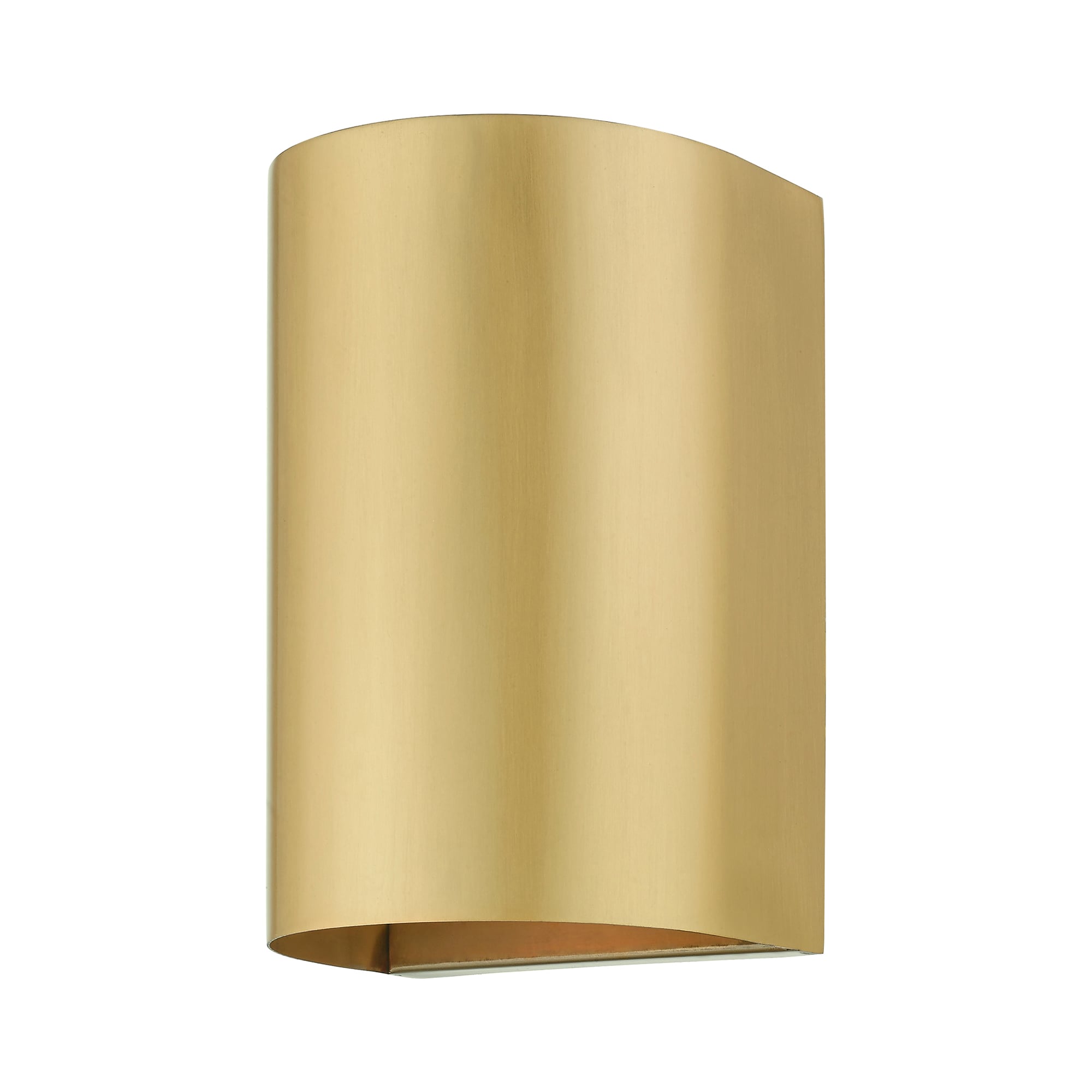 Satin Gold Handcrafted Steel Outdoor Wall Sconce