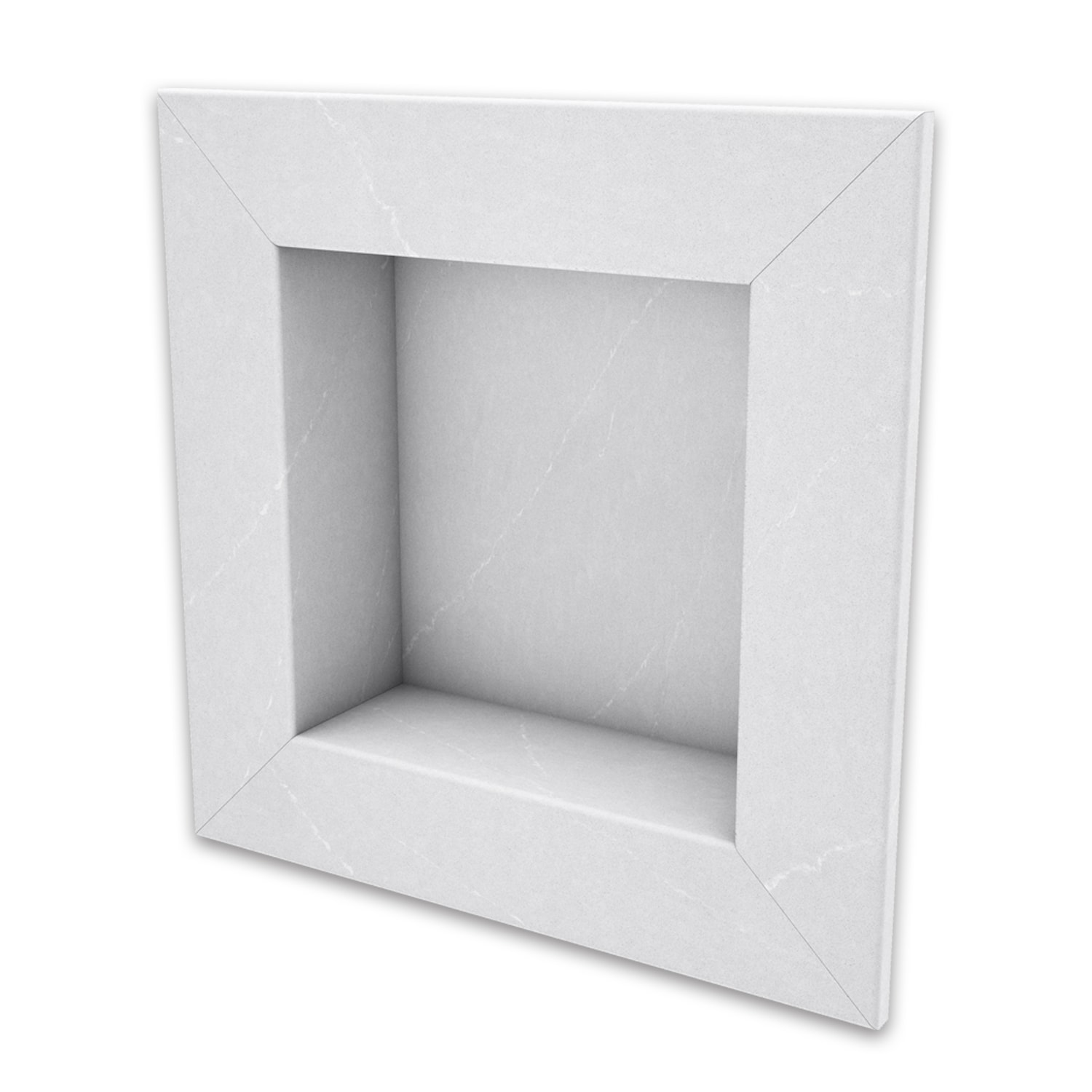 FlexStone FLXRSC1717SE 17 in x 17 in Square Recessed Shampoo Caddy in Sea Salt
