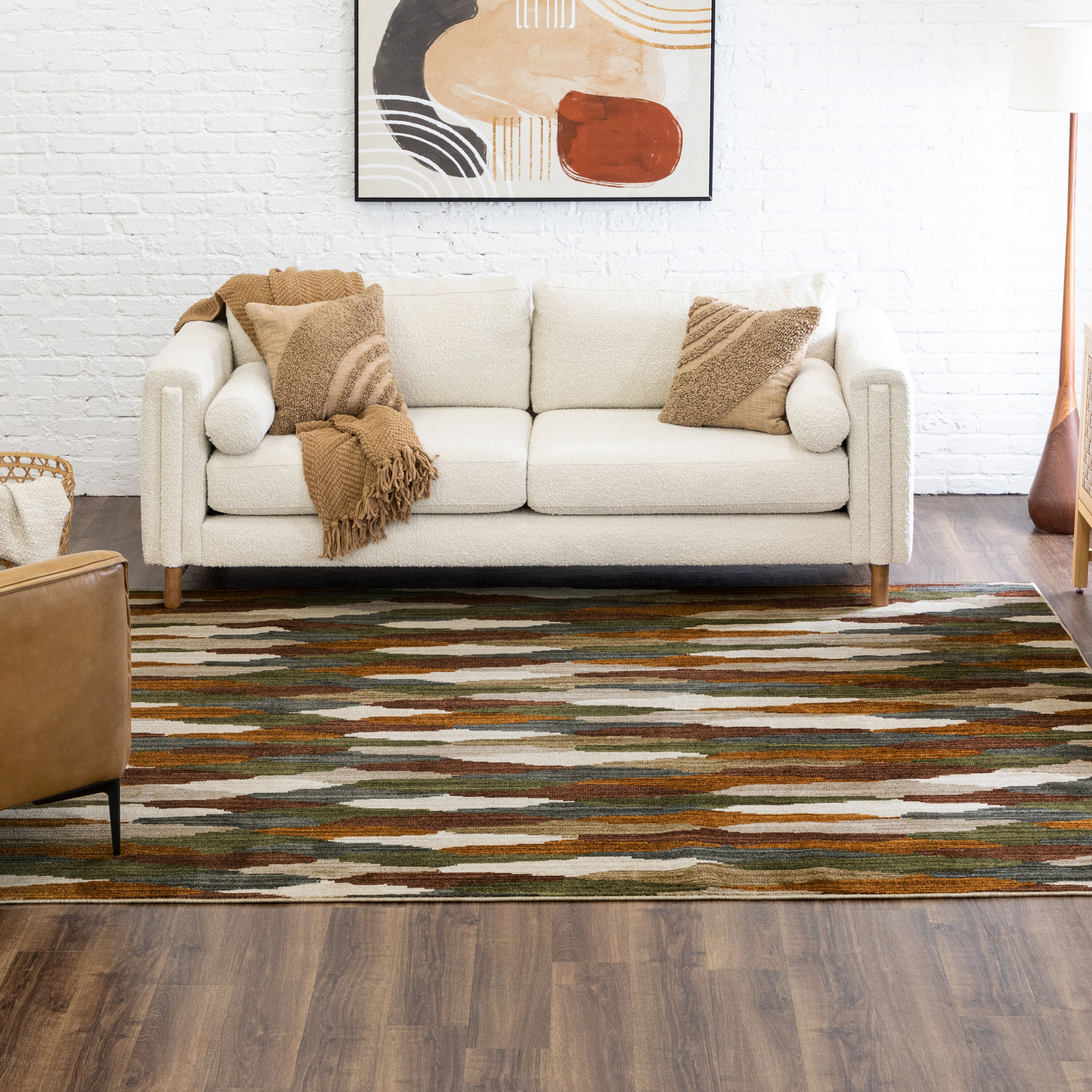 allen + roth R1300 416 094120 Raven Diamonds 8 x 10 (ft) Polypropylene Multiple colors/finishes Rectangular Indoor Area rug