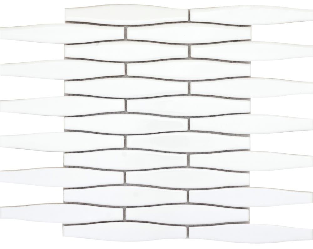 Emser F31VOGUWH1212MOCPP11 Vogue 11-Pack White Ceramic Border Tile (12-in x 12-in)