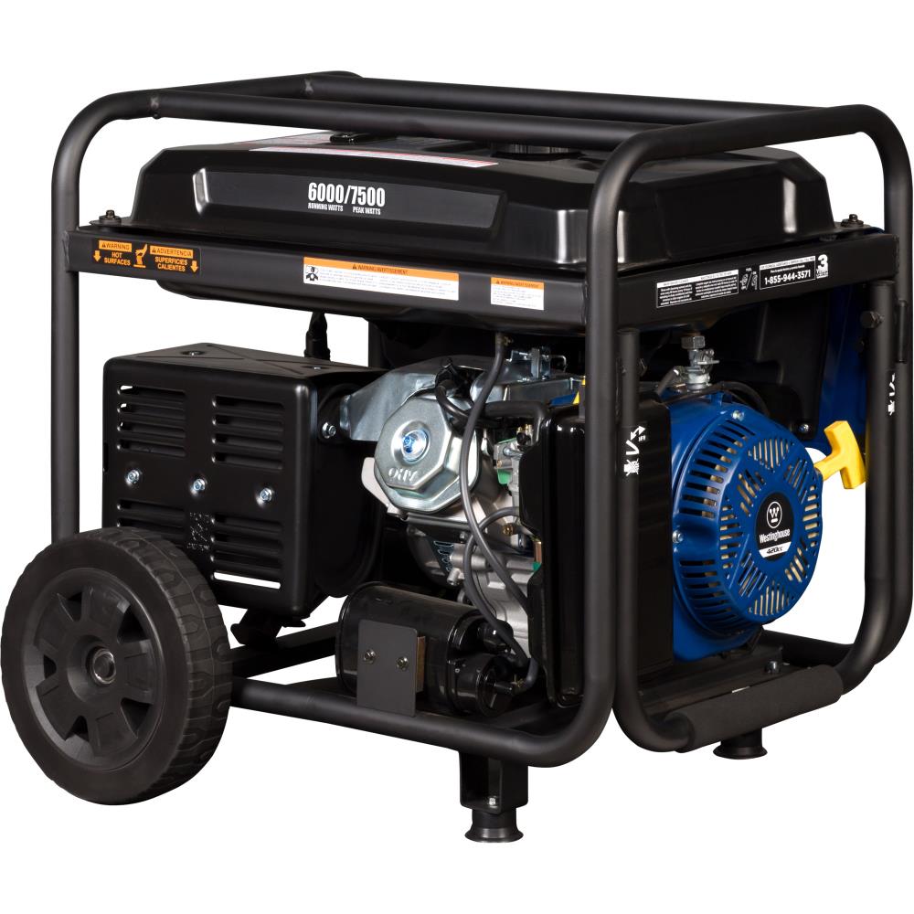 Westinghouse WGen 6000-Watt Single Fuel (Gasoline) Portable Generator ...