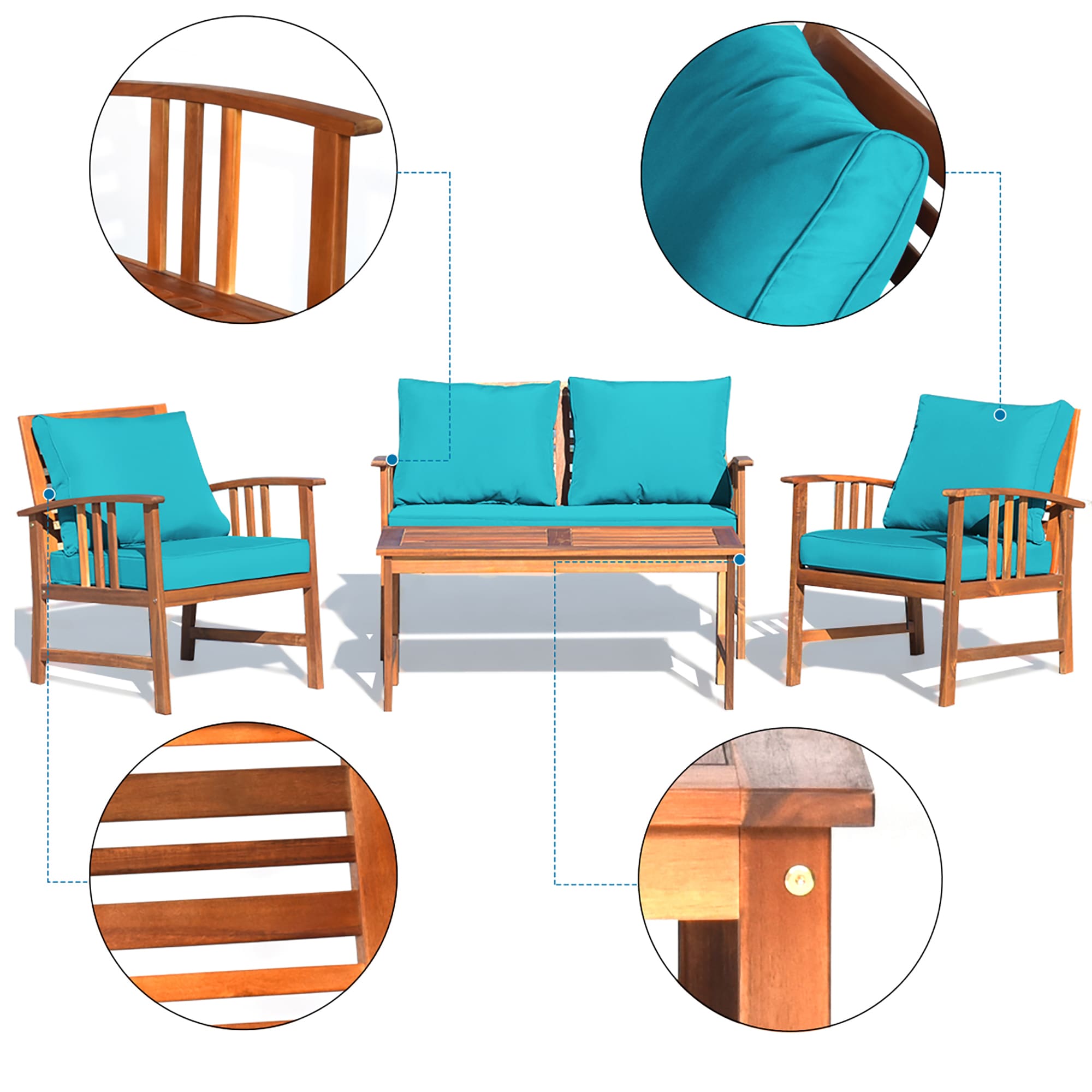 Costway HW62425TU+ Patio-Conversation-Sets - View #3