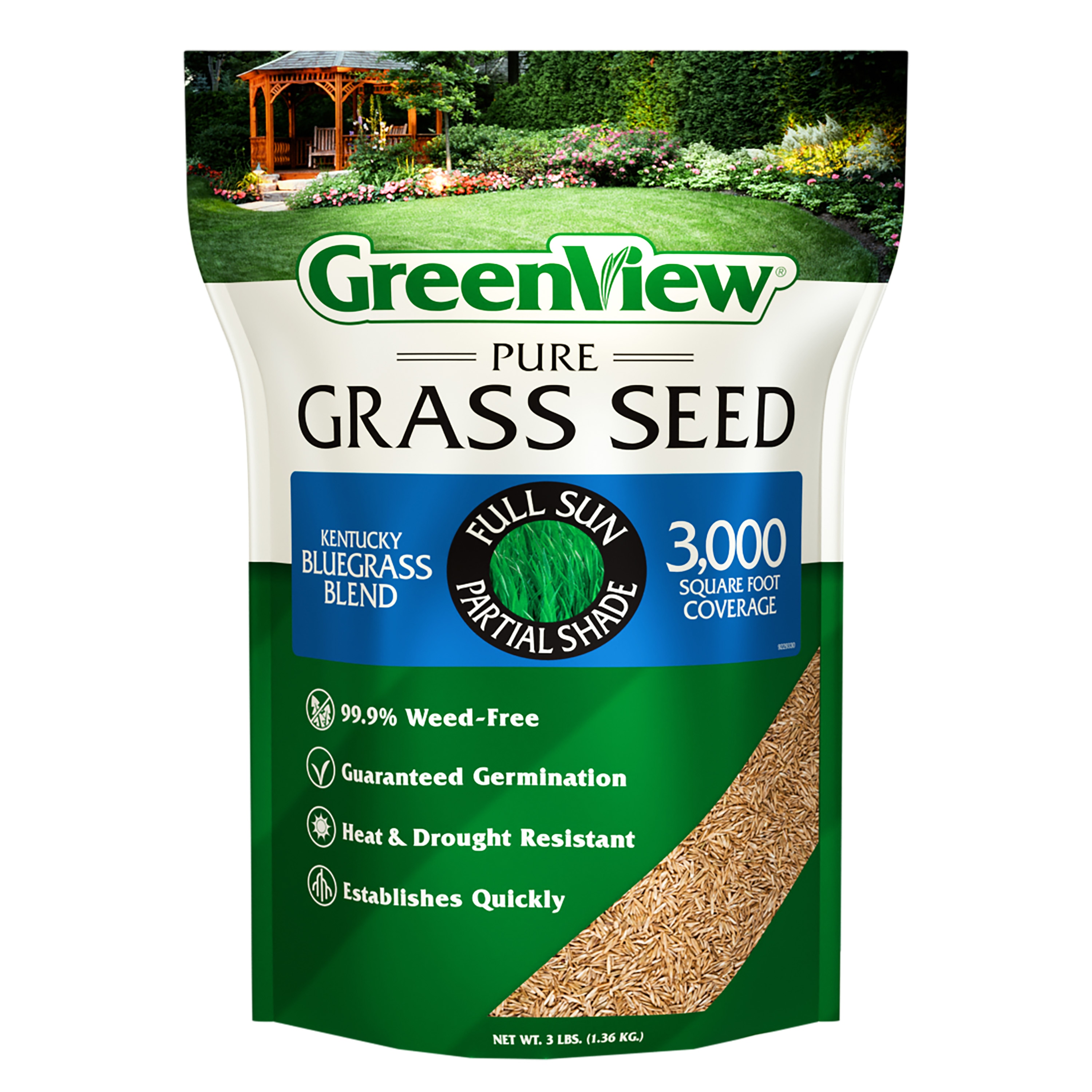 Greenview 2829352 PURE 3-lb Natural Kentucky bluegrass Grass Seed