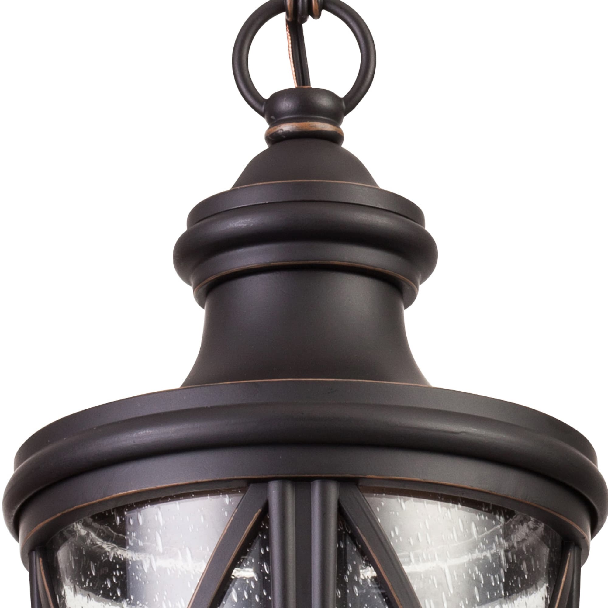 Allen + Roth hot Hanging Lantern Antique Bronze Finish, Ivory Glass - New Old Stock