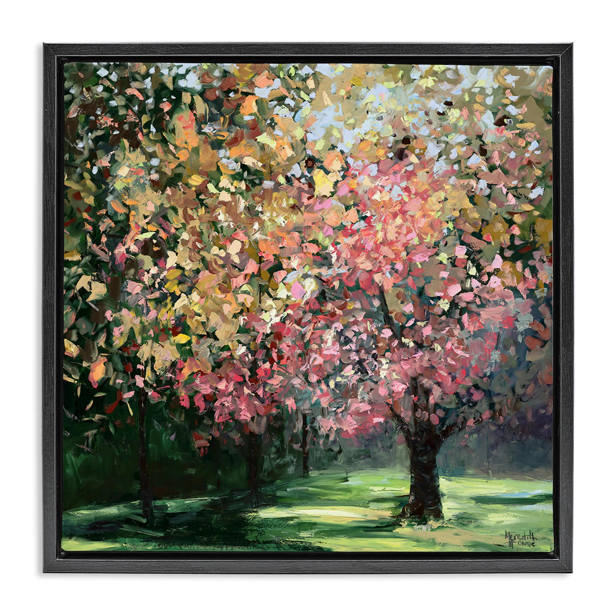 Stupell Industries BS-809-FFB-17X17 Timeless Vivid Foliage Black Framed Floater Canvas Wall Art By Meredith Howse 18 x 18