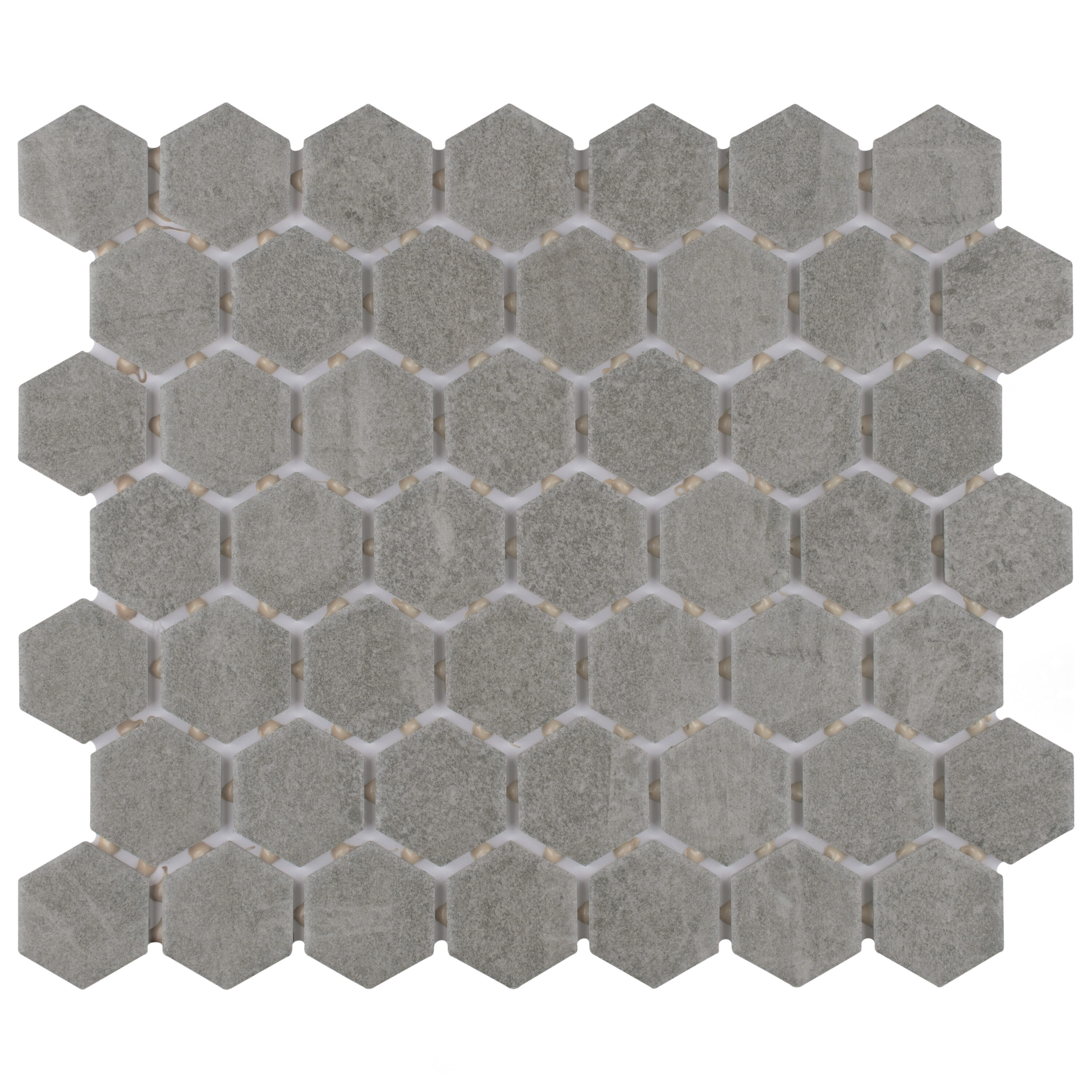 Affinity Tile S1FRGLVXLG Sample - Liverpool Hex Light Grey 6-in x 6-in Matte Ceramic Floor and Wall Tile