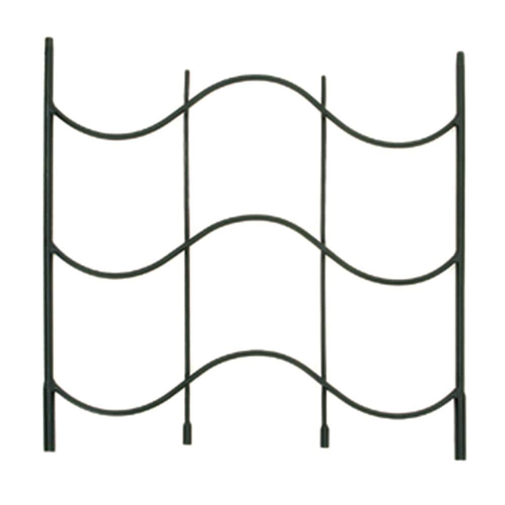 Minuteman International FT-16E 23.5-Inches W x 24-Inches H Black Powder Coat Wrought Iron Garden Trellis For Climbing Plants For Cucumbers For Roses For Tomatoes
