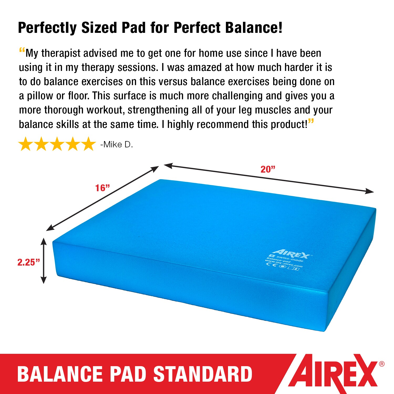 Airex Balance Pad Elite, available in trendy colours