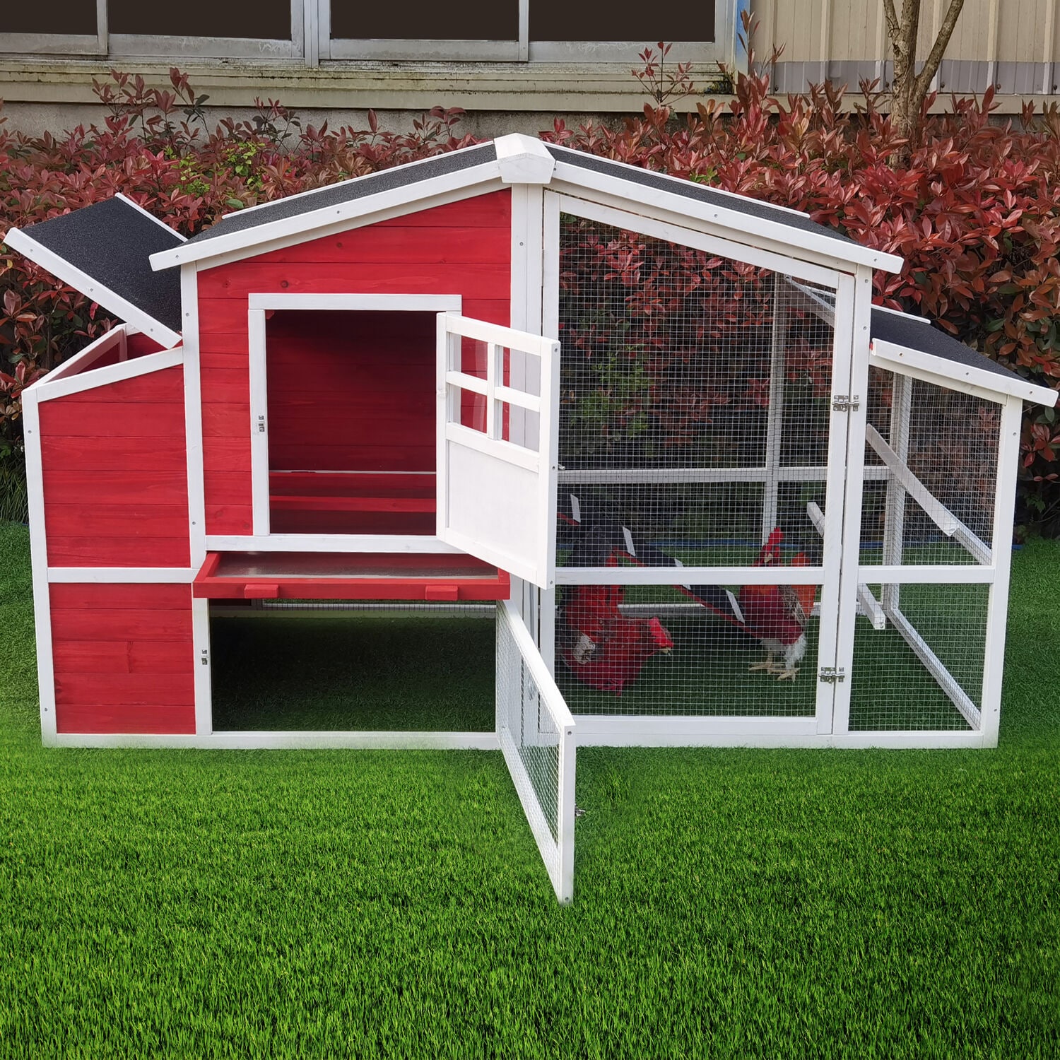 Hanover HANCC0105-RED Chicken-Coops-Rabbit-Hutches - View #5