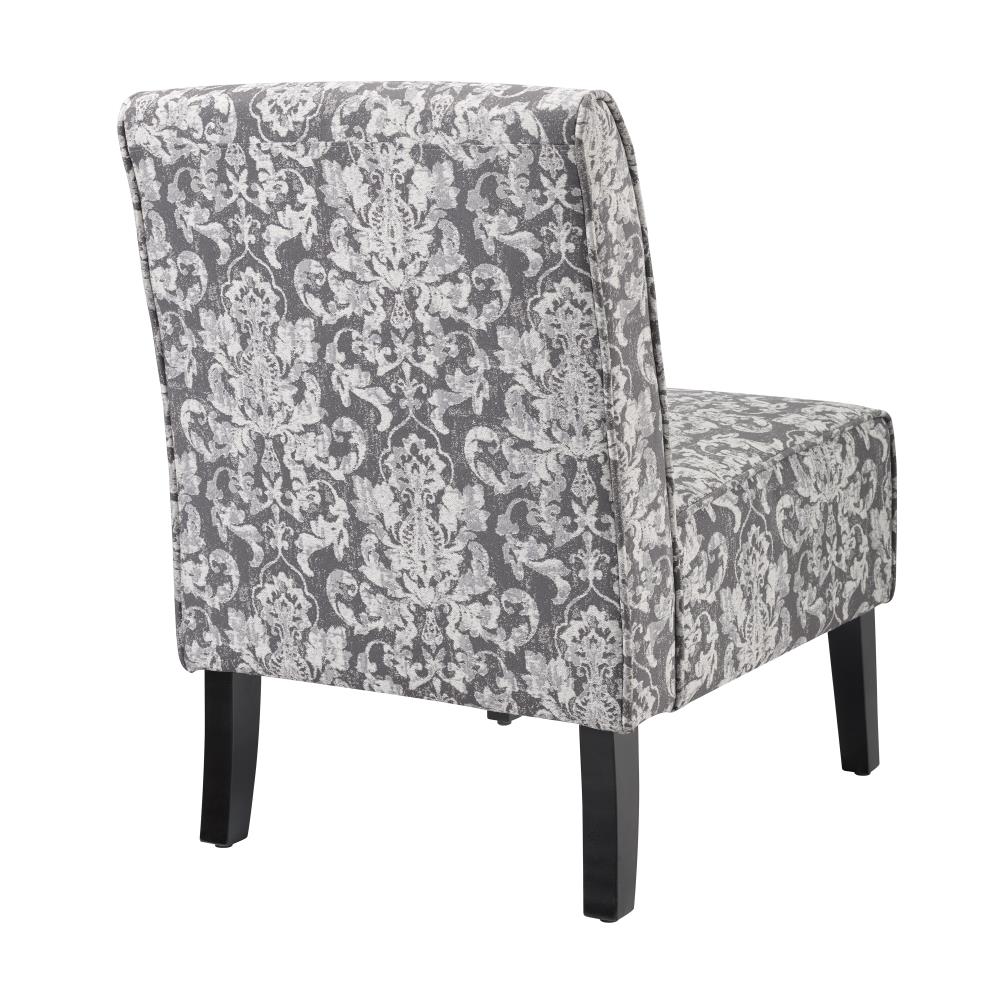 Linon Coco accent chair Casual Gray Chenille Accent Chair 36096GDAM-01 ...