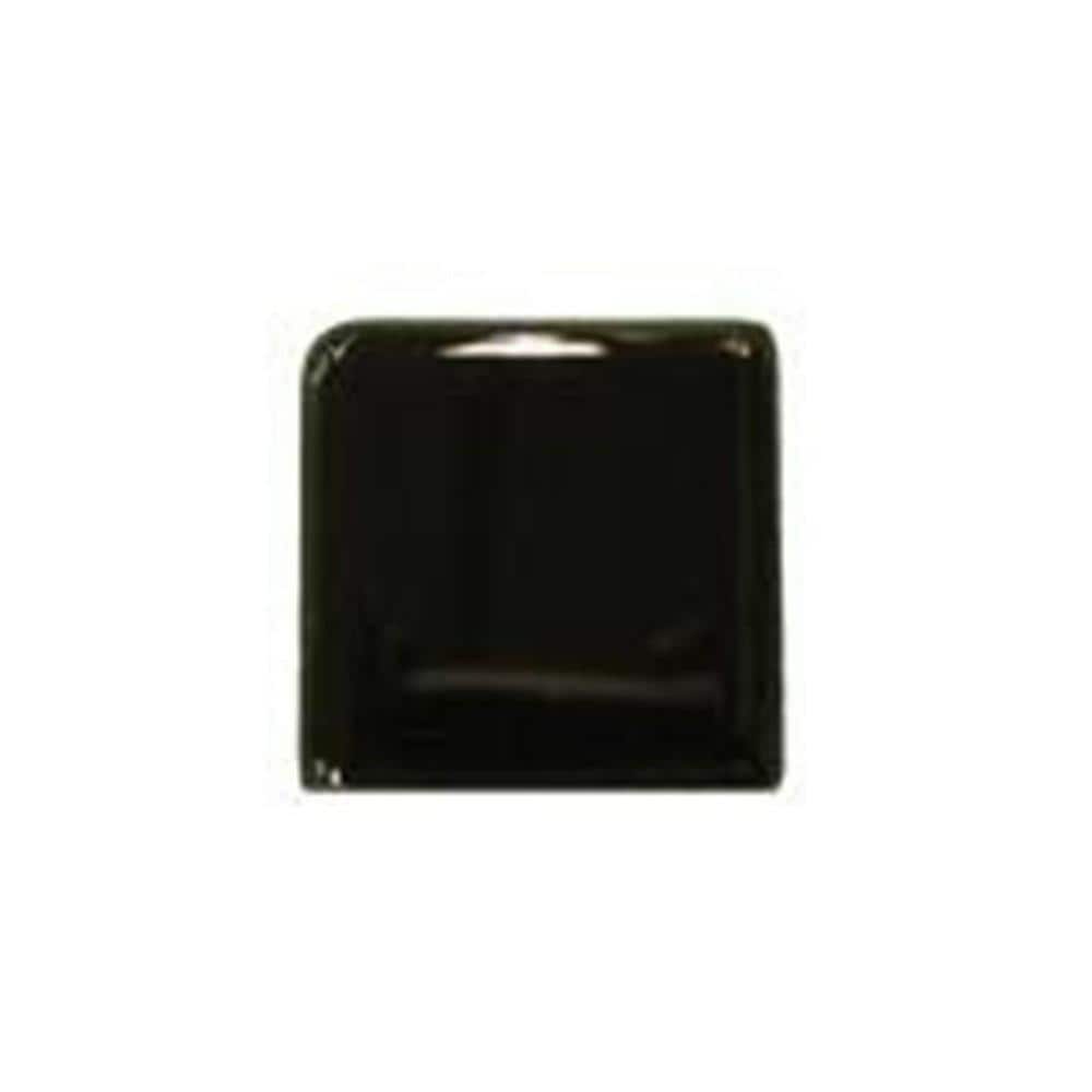 American Olean 0049SN4269HCSP Bright Black Gloss 2-in x 2-in Glazed Ceramic Bullnose Tile ( 0.02-sq ft / Piece )