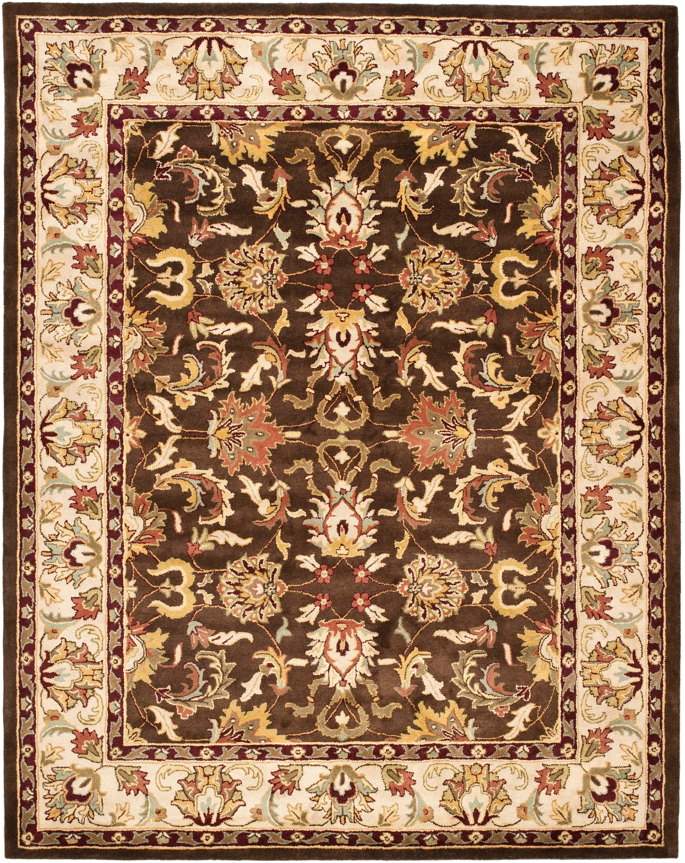 Elegant Traditions Hand-Tufted Wool Area Rug, Brown/Beige, 9' x 12'