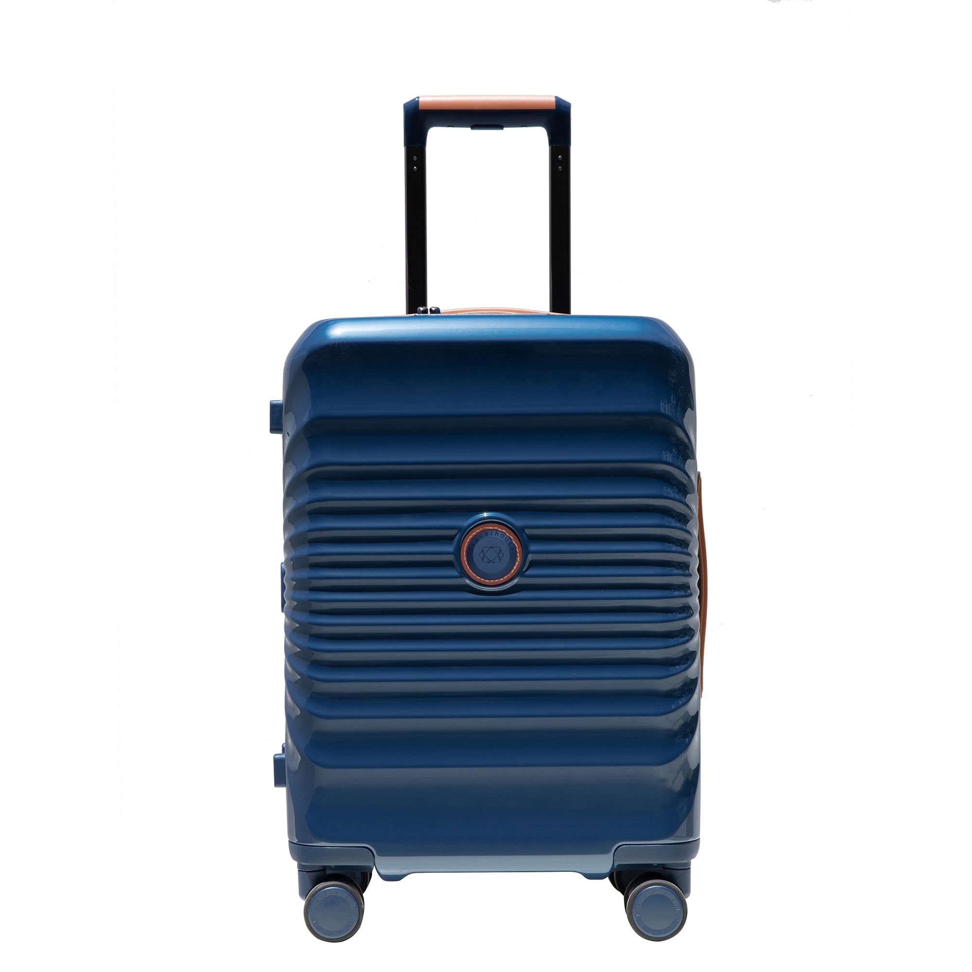 SINOFURN SYD9400006BL 19.3x11.4x26.8 Blue Plastic Hardshell Suitcase