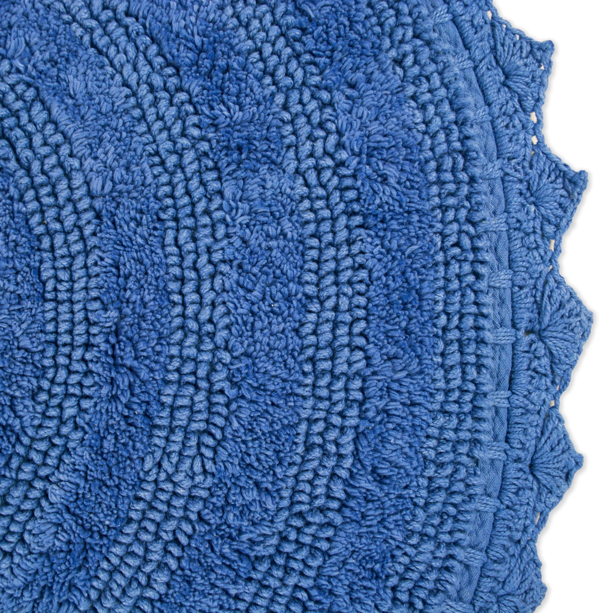 DII Stone Round Crochet Bath Mat