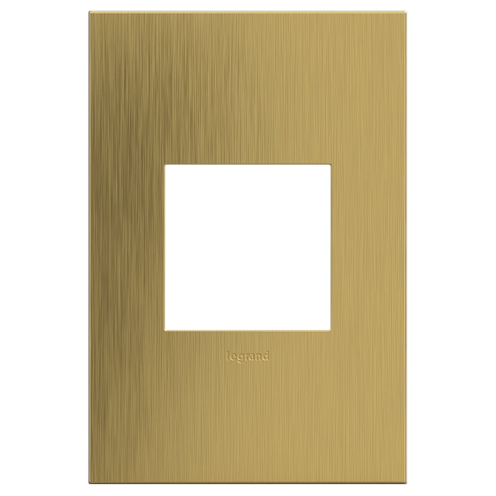 Legrand Adorne 1-Gang Specialty Screwless Square Wall Plate, Brushed ...