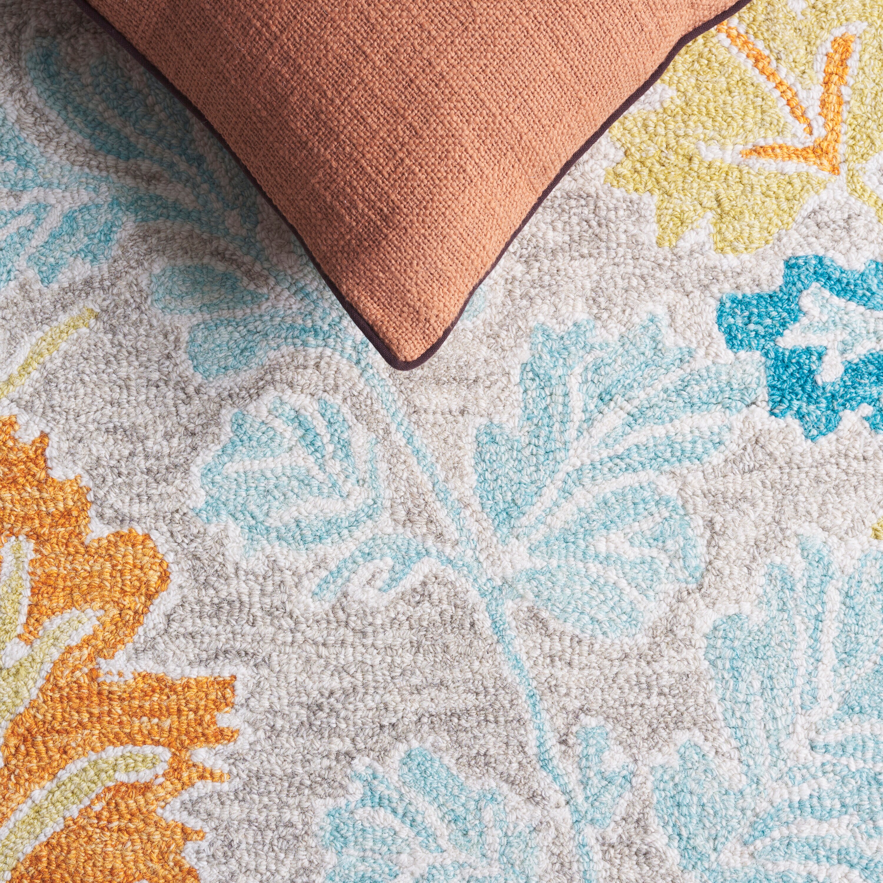 Safavieh Jardin 125 Blue/Gray Country Floral 4Ft x 6Ft Small Rectangle ...