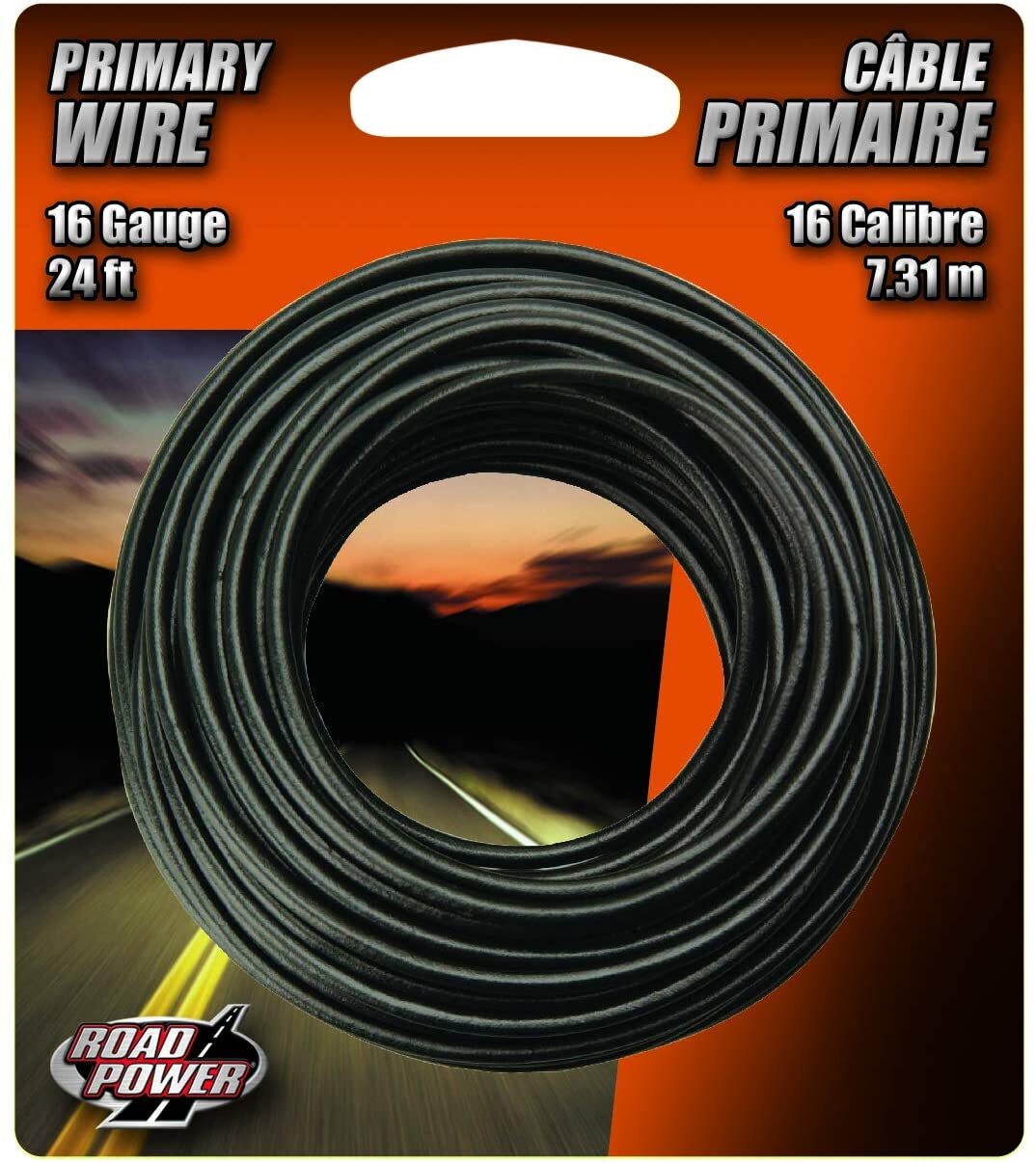 16 AWG Gauge SXL Automotive Stranded Hook Up Wire, 1000 ft Length, Black,  0.118 Diameter, 60 Volts