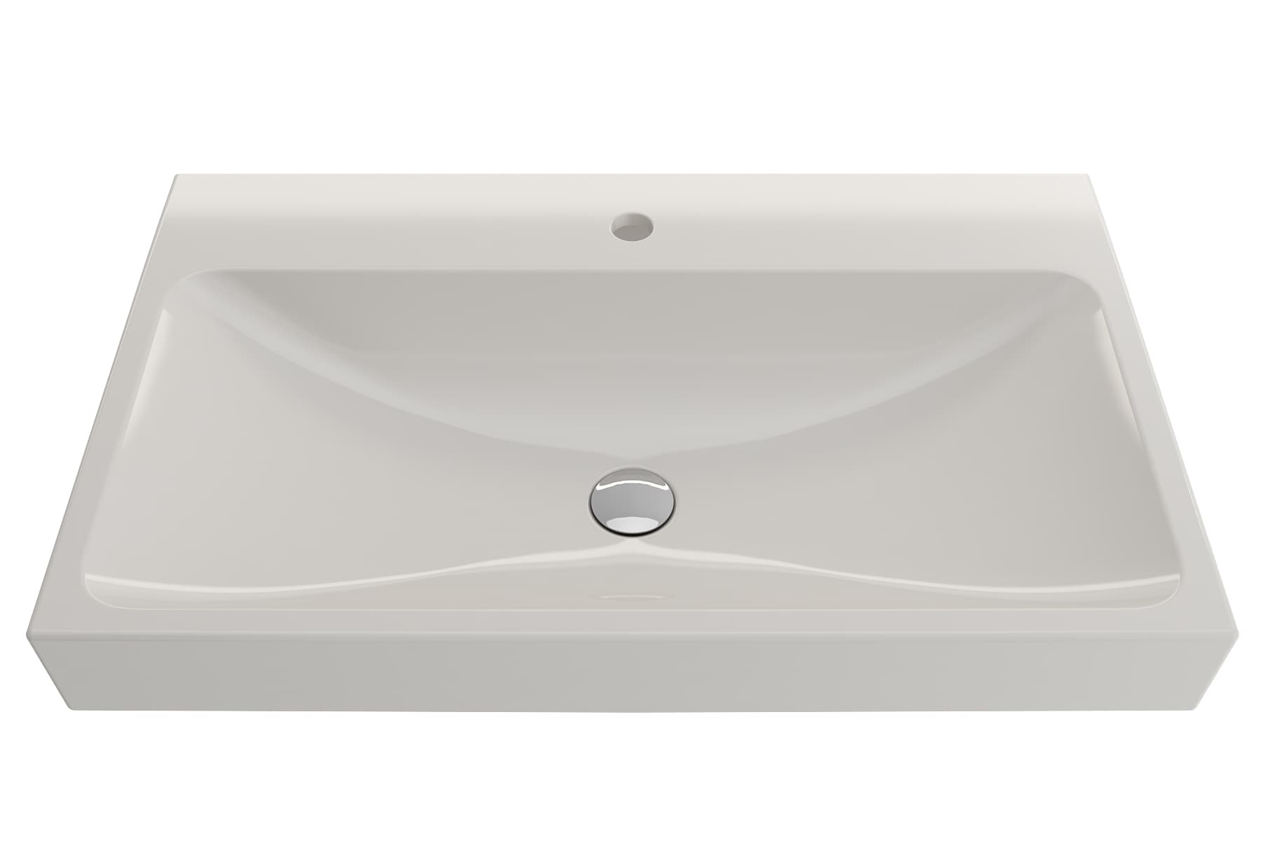 BOCCHI 1078-014-0126 Fire clay Wall-mount Rectangular Modern Biscuit Bathroom Sink ( 32-Inches x 19-Inches )