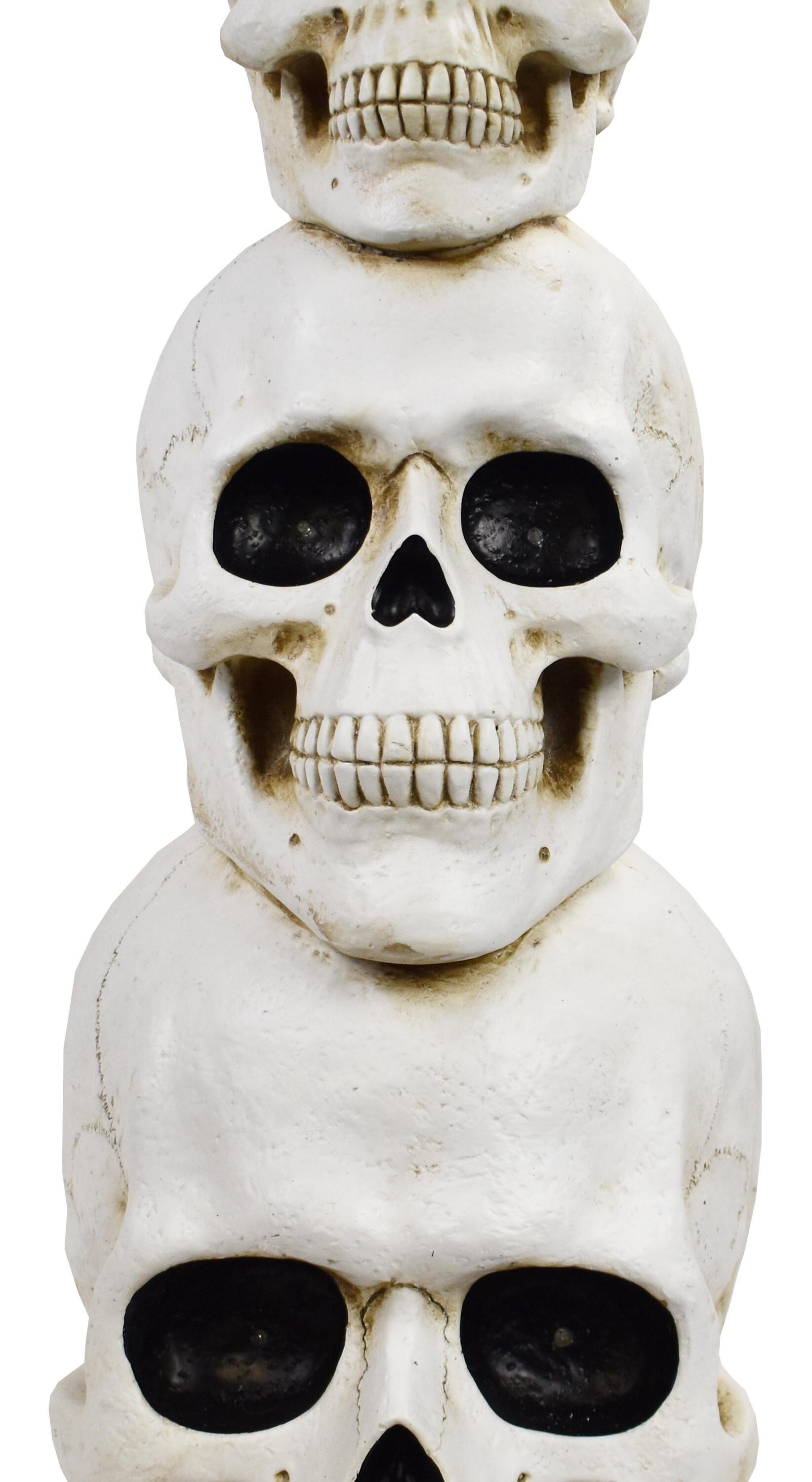 Haunted Living 3-ft Stacked Skull Figurine Sculpture 2258 at Haunted Living 3-ft Stacked Skull Figurine Sculpture 2258 at