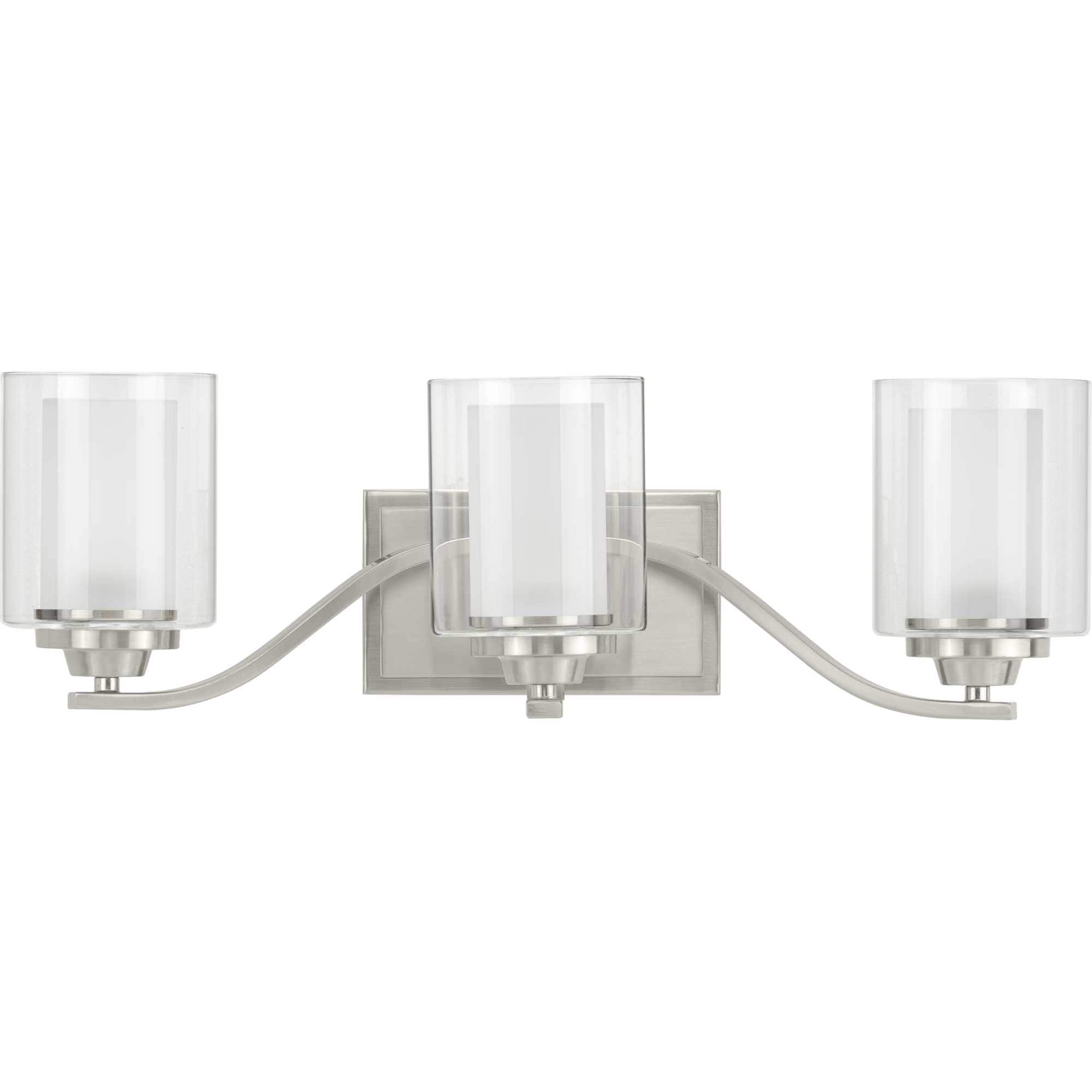 Progress Lighting P300122-009 Kene 23.37-in 3 -Light Brushed Nickel Transitional Vanity light