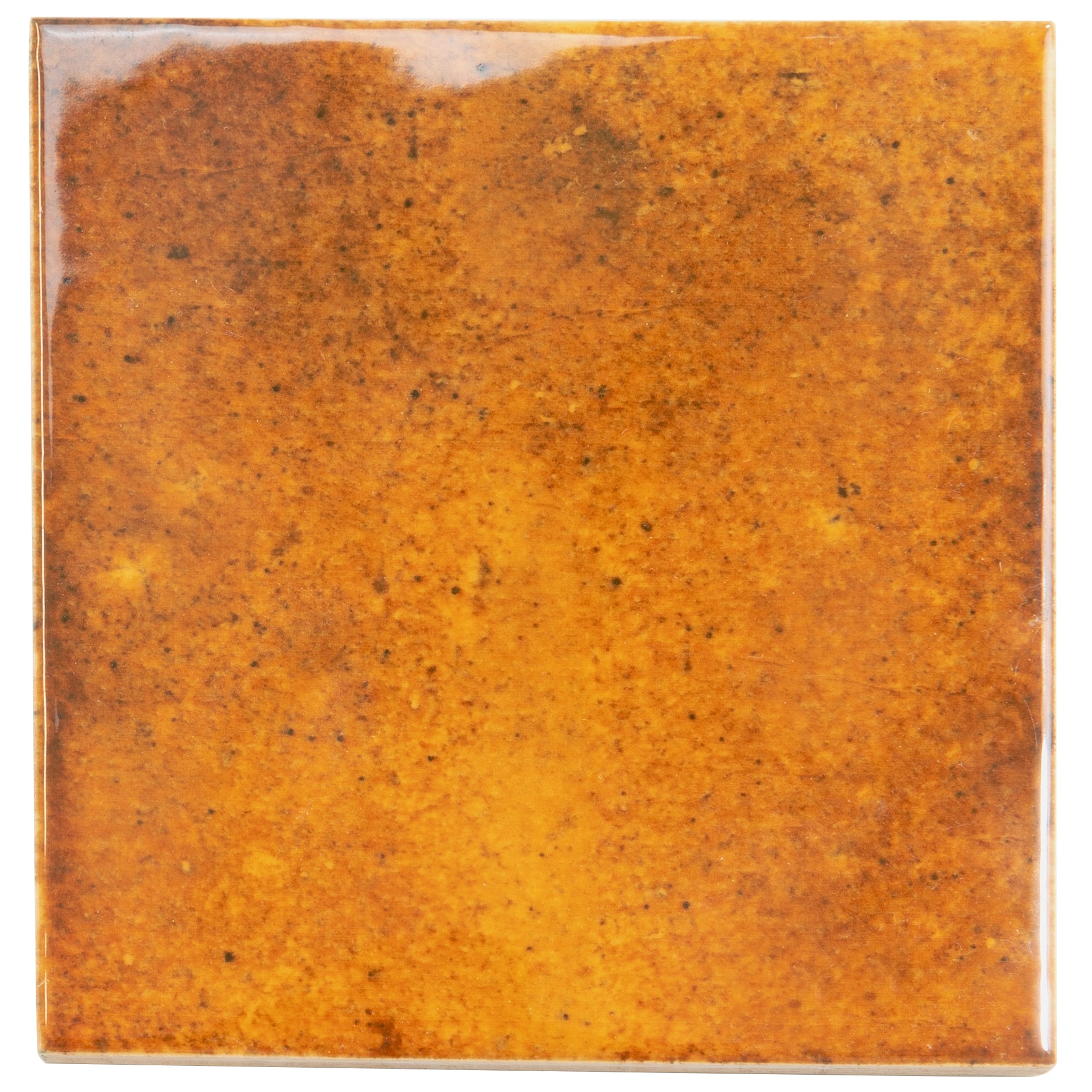 Apollo Tile MOD88RED44A Antiek Red 4-in x 4-in Glossy Ceramic Stone Look Floor and Wall Tile (5.39-sq. ft/ Carton)
