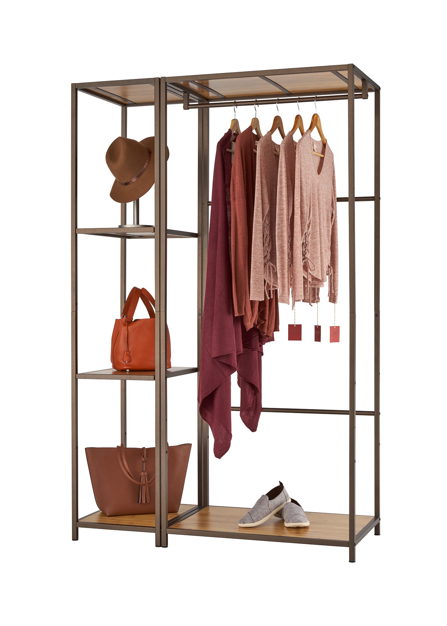 TRINITY Bronze Anthracite Steel Clothing Rack in the Clothing Racks ...