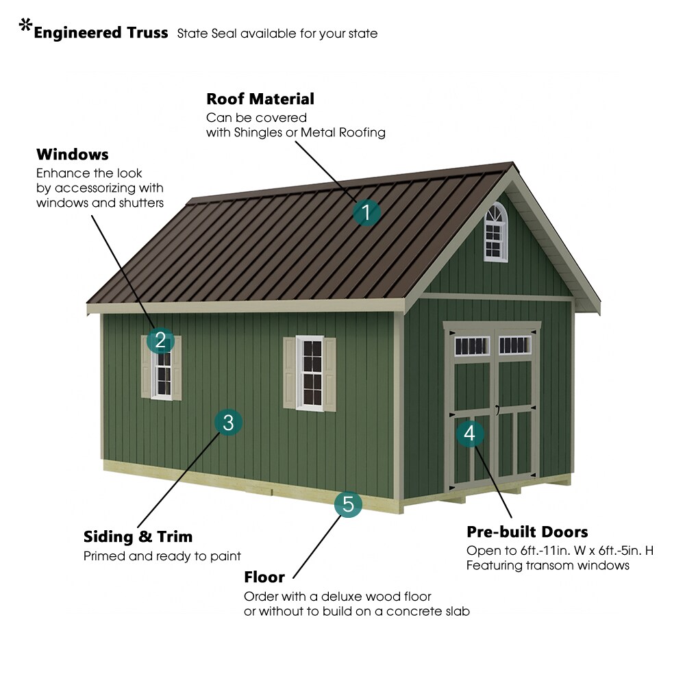 Best Barns SFIELD1224DF Wood-Storage-Buildings - View #6