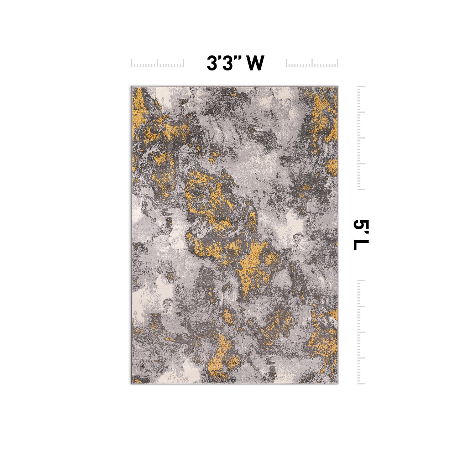 World Rug Gallery 4054YELLOW3X5 rugs - View #2