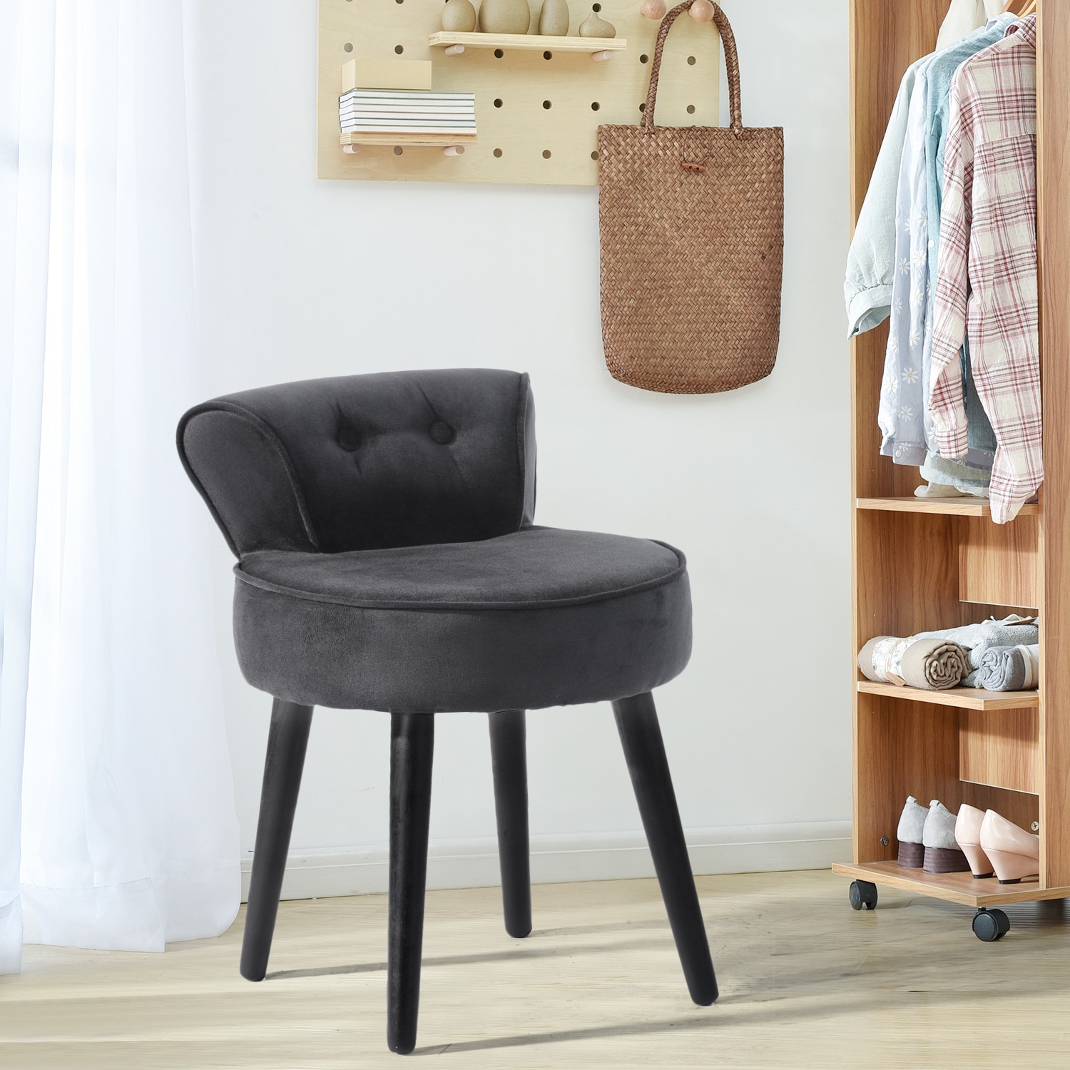 CASAINC RAMIS BLACK Vanity-Stools - View #7