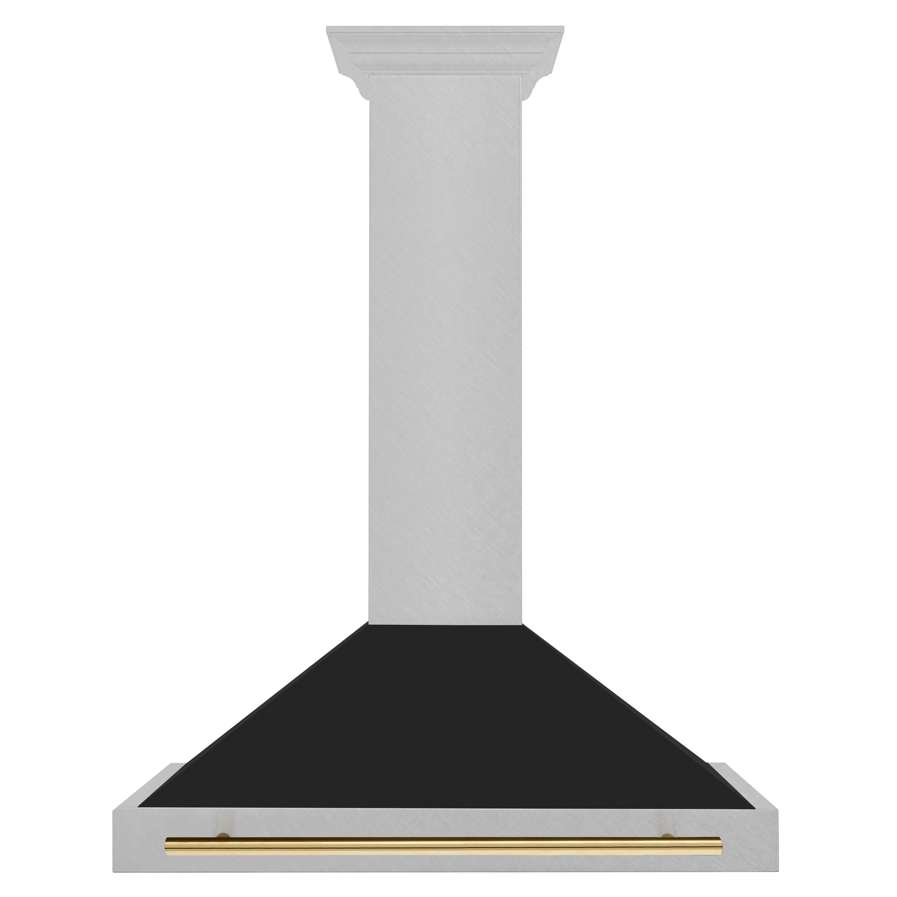 36" Stainless Steel Convertible Range Hood with Gold Handle