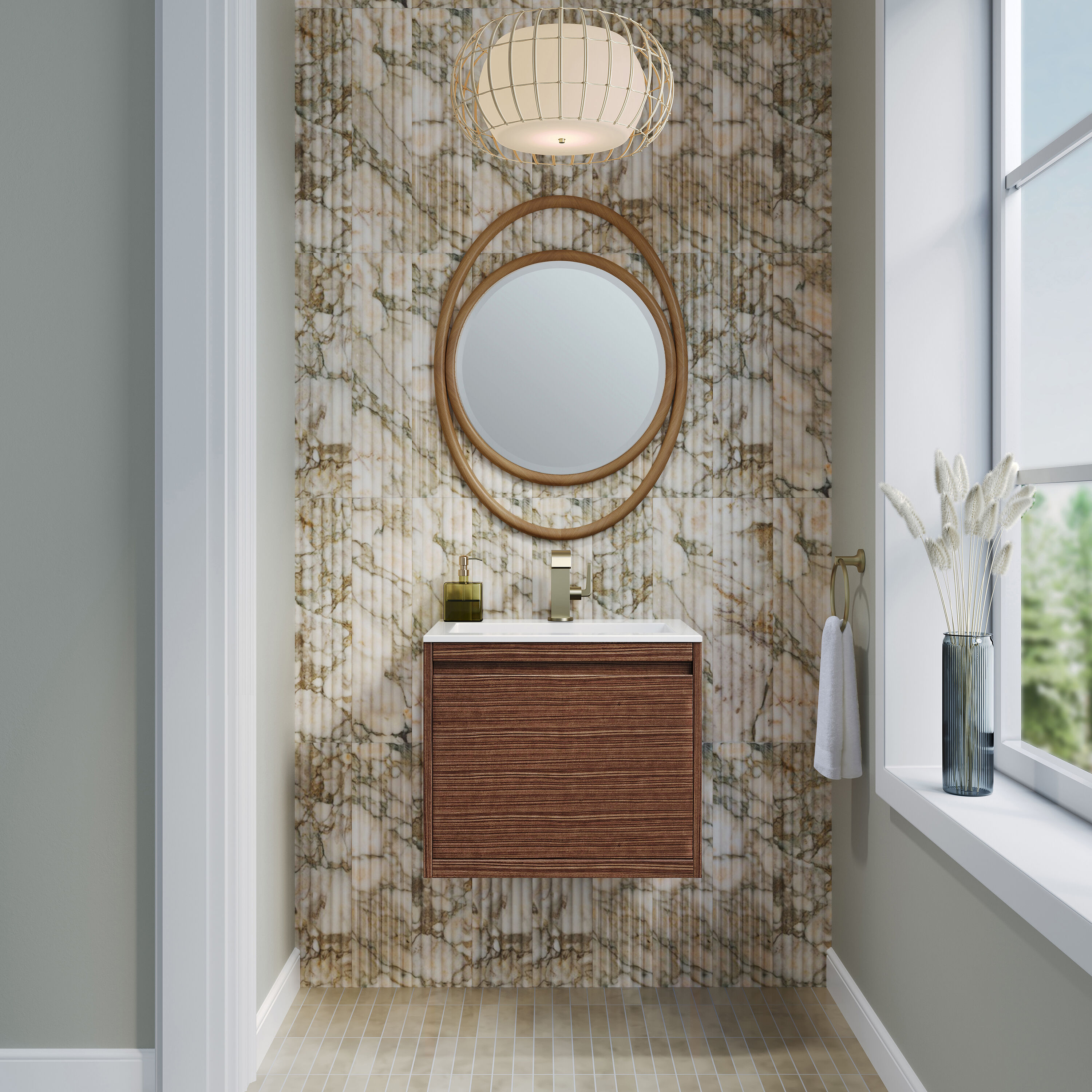 James Martin Vanities 805-V23.6-W-CB-GW Bath-Vanity-Combo - View #3