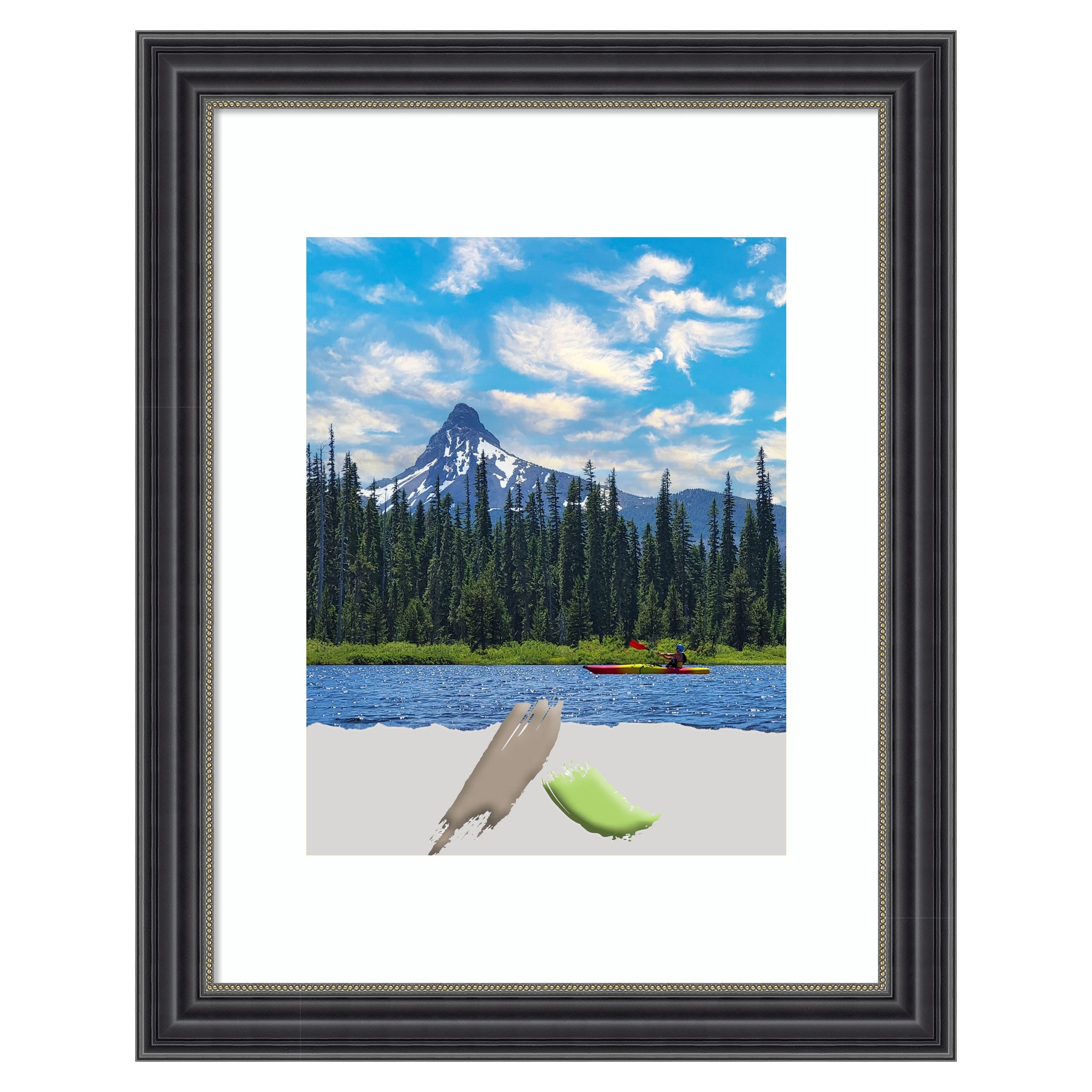 Classic Black Wood Wall Picture Frame 16" x 13"
