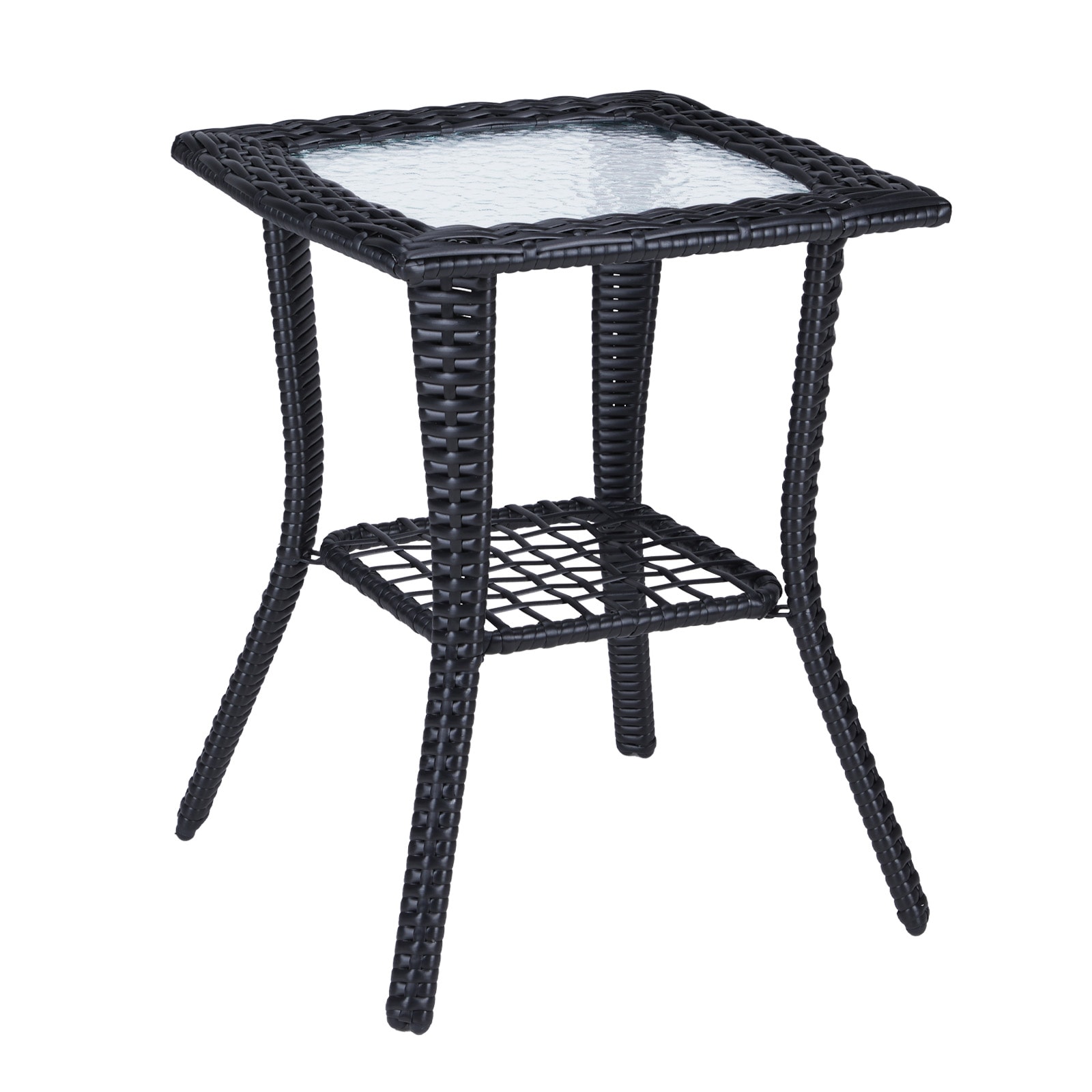 Winado LO1G56000673 Square Wicker Outdoor End Table 18-in W x 18-in L