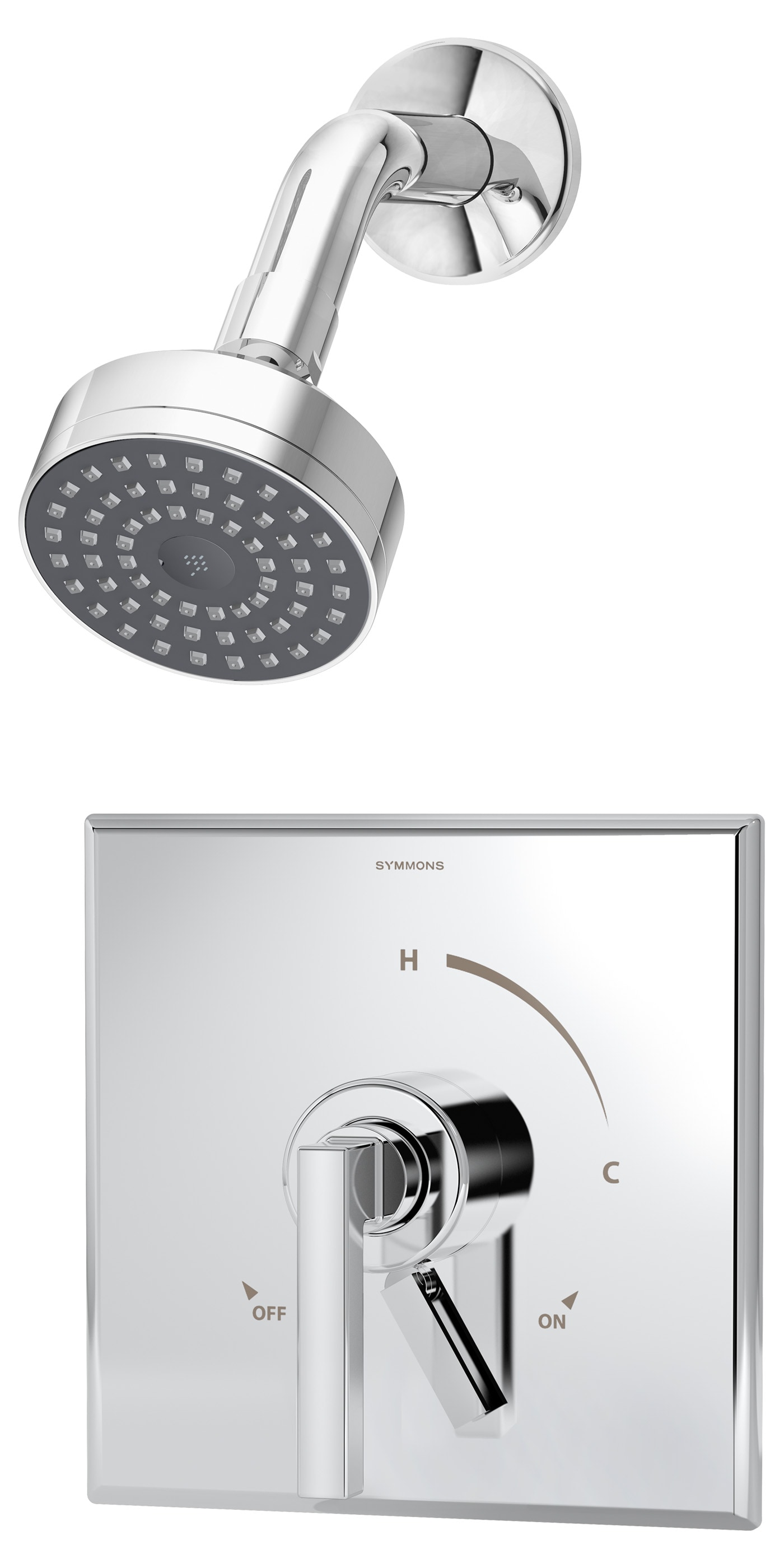 Symmons S-3601-1.5-TRM Duro Polished Chrome 1-handle Single Function Round Shower Faucet Valve Included