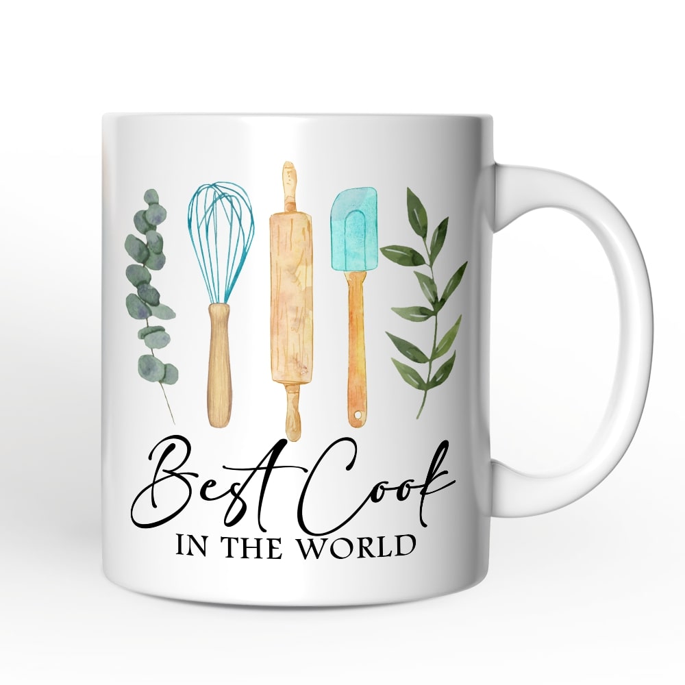 OrnamentallyYou NPCM338 Best Cook Minimalist Mug Chef Gift