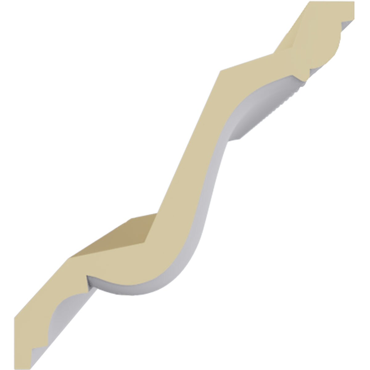 Carrillo Large White Polyurethane Crown Moulding, 94.5 inches
