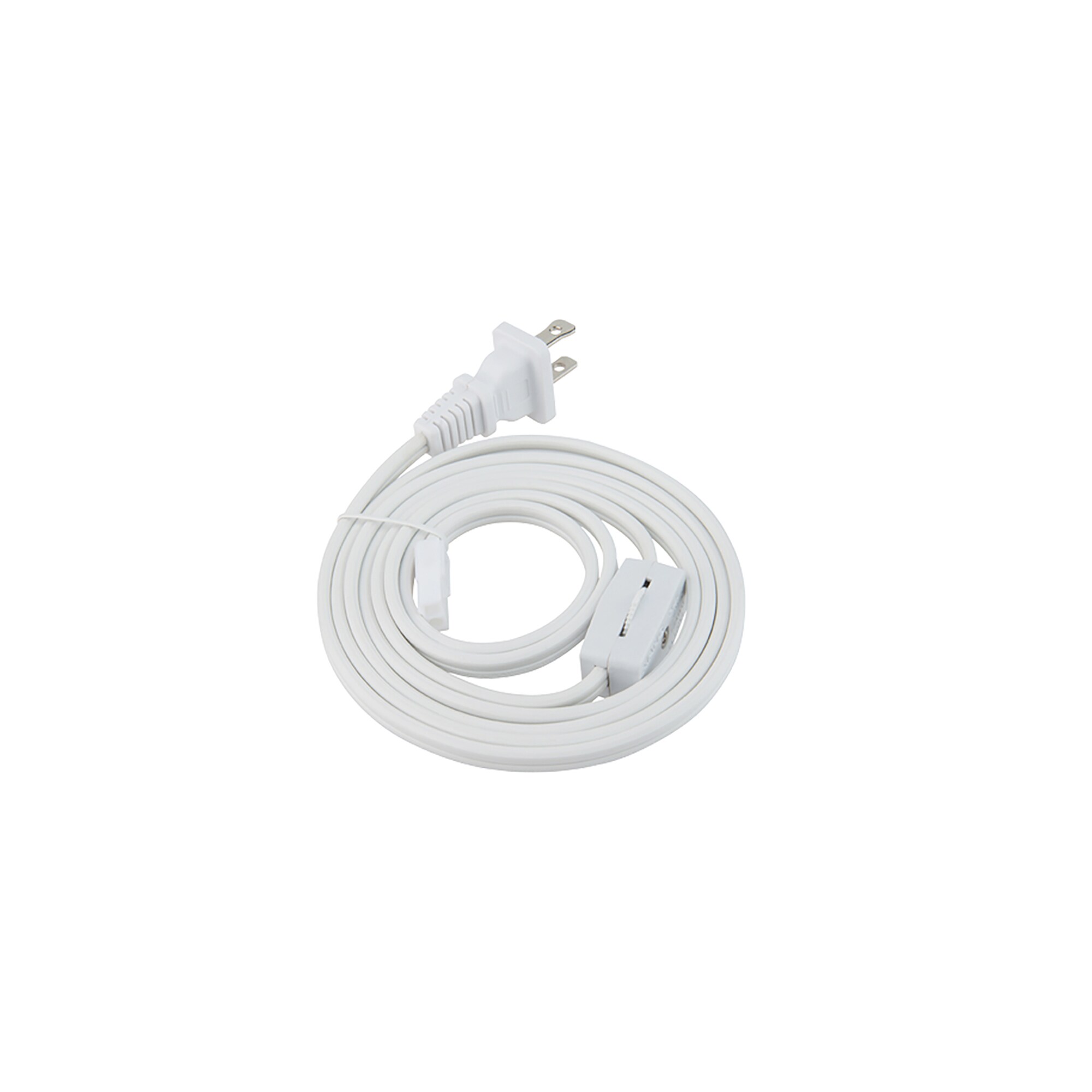 WAC Lighting HR-PC6-BK 6ft Power Cord with Roll Switch for Line Voltage Puck Light