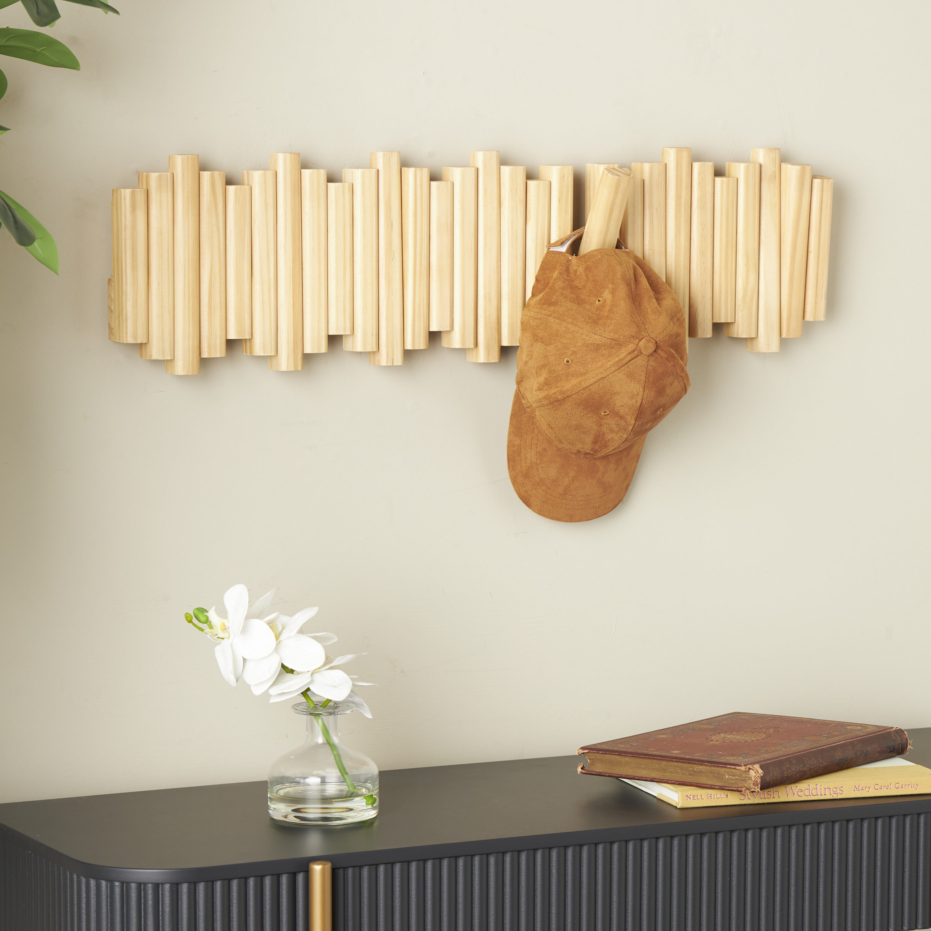 Grayson Lane 821682 7 -Hook 29-Inches x 8-Inches H Brown Decorative Wall Hook ( 20-lbs. Capacity)