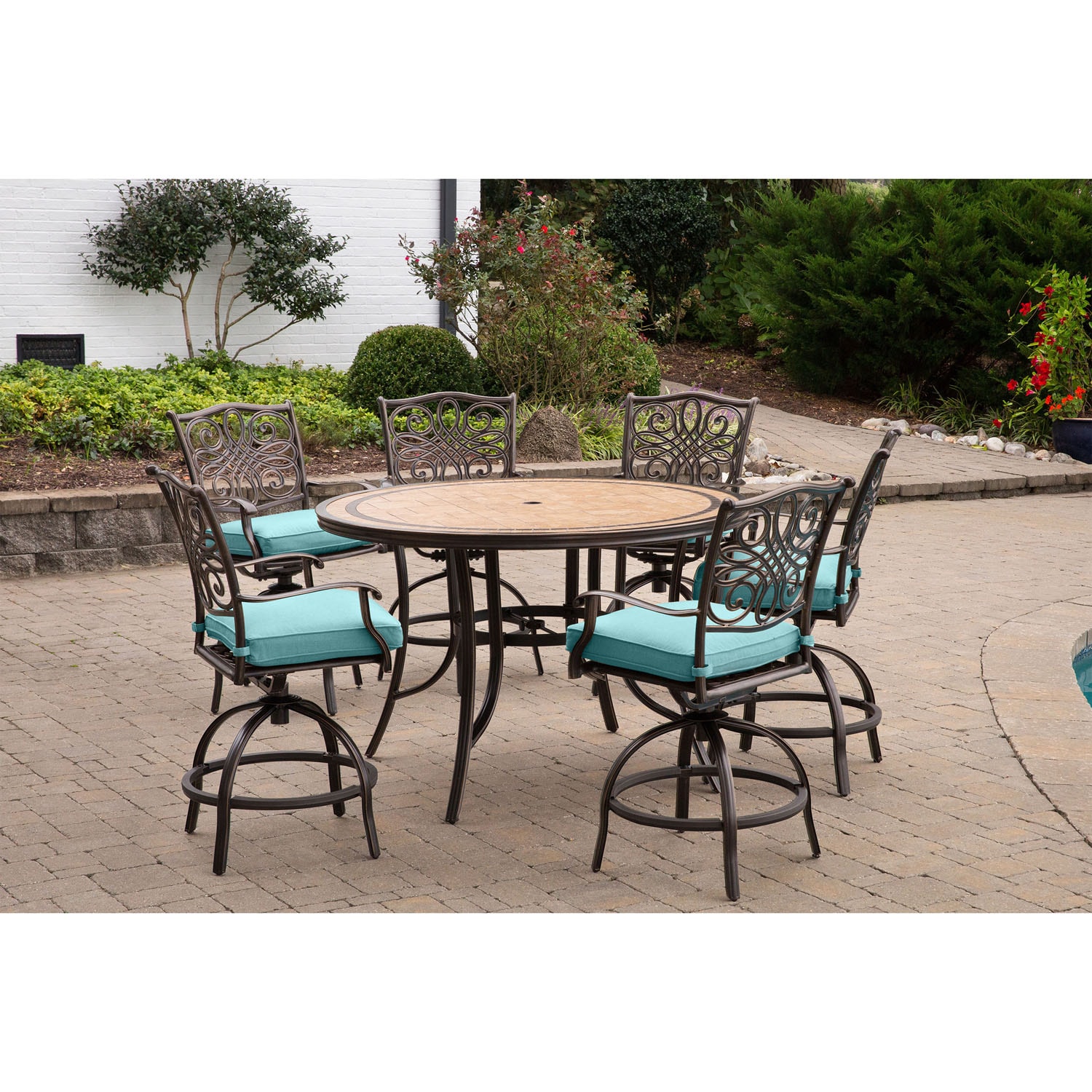 Hanover MONDN7PCBR-C-BLU Patio-Dining-Sets - View #7