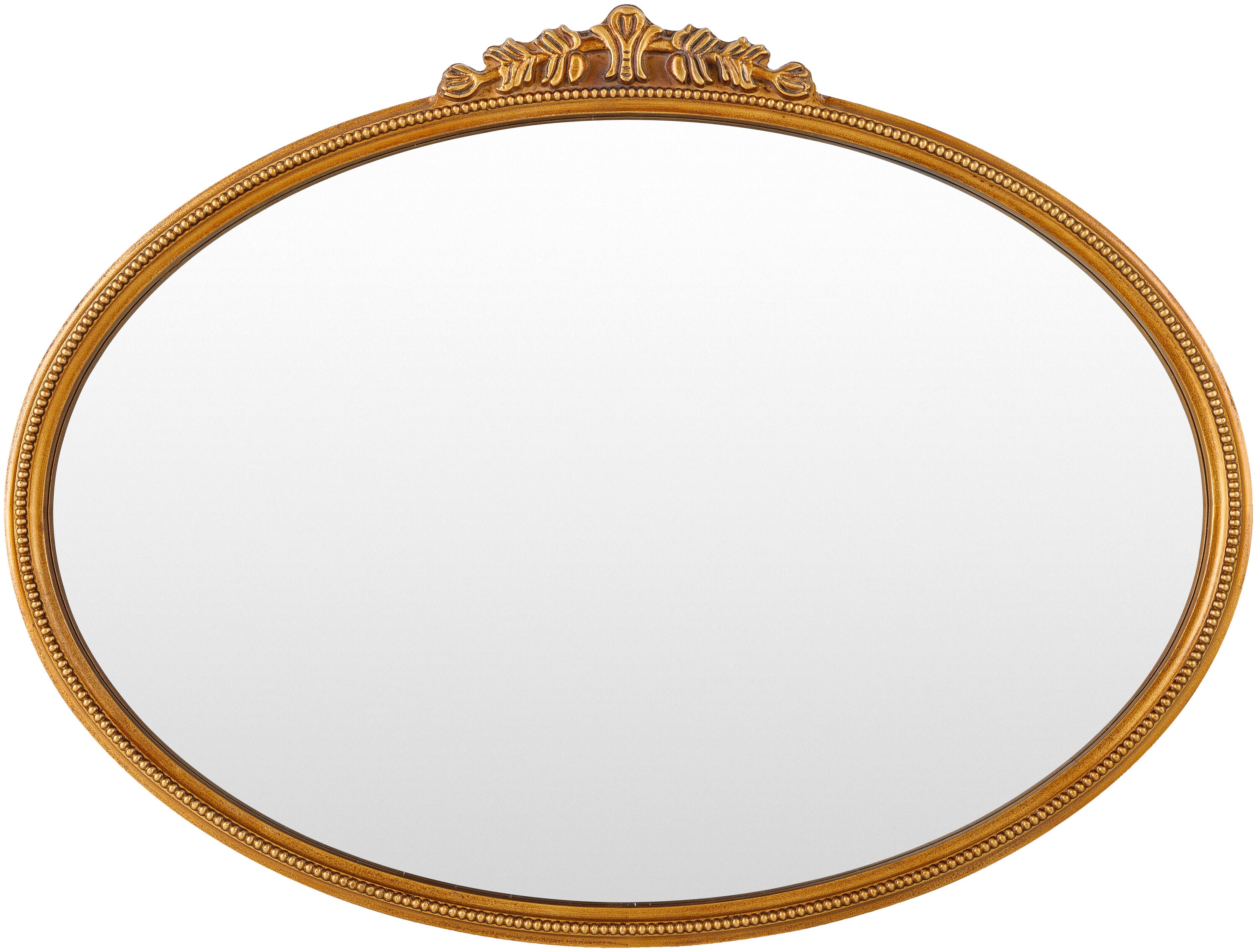 Surya NRE001-2432 Arrendale 32-in W x 24.0-in H Arch Gold Framed Wall Mirror