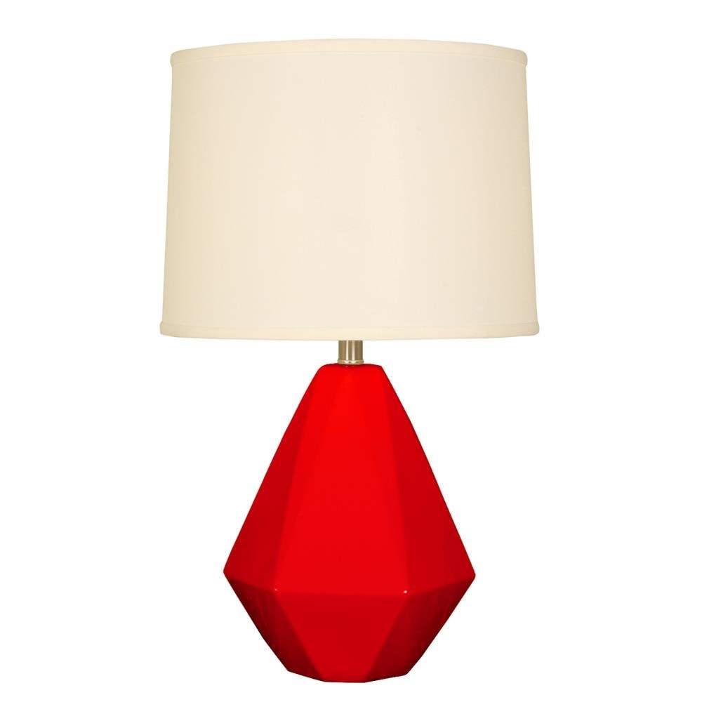  12T275RD 24.75-in Red 3-way Table Lamp with Fabric Shade