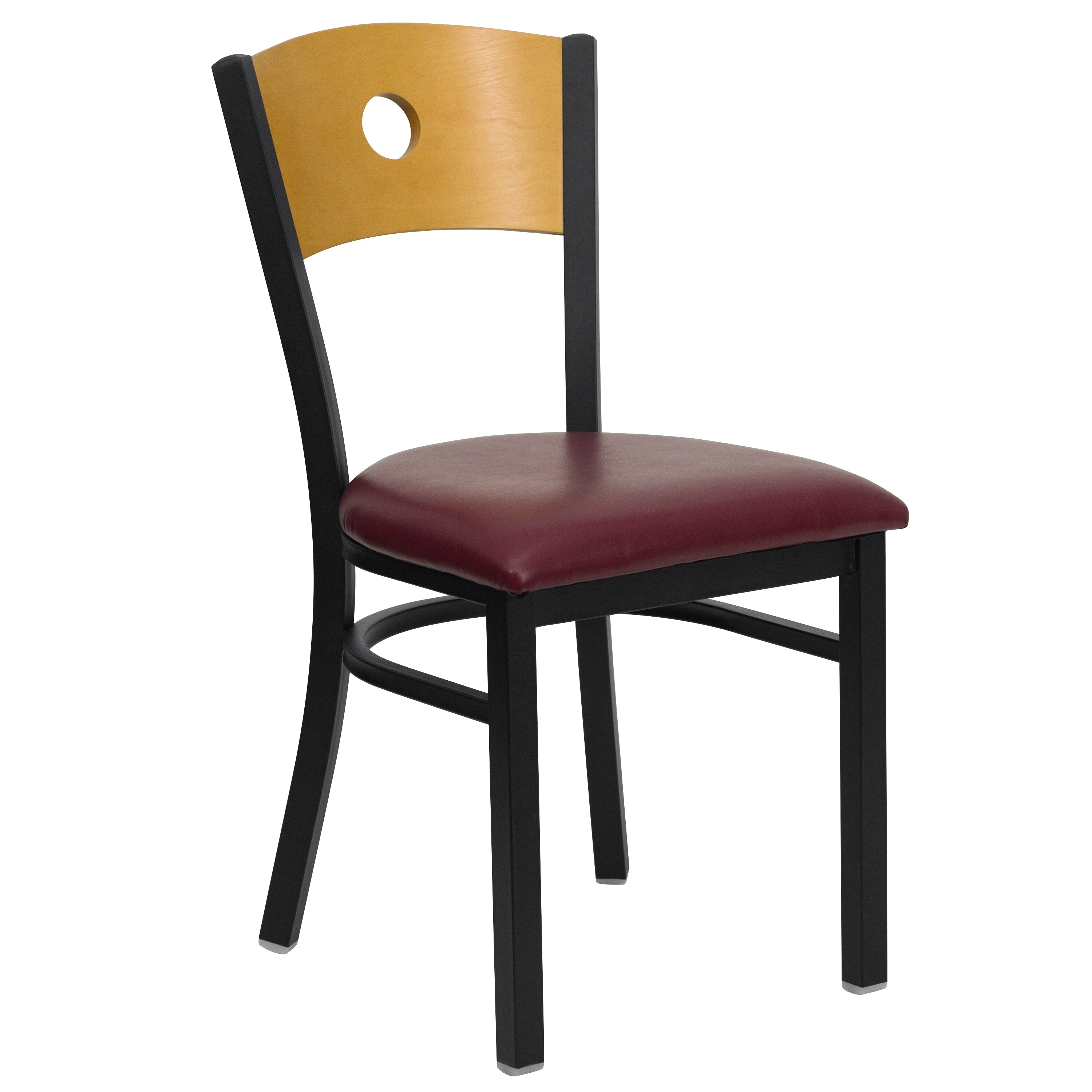 Flash Furniture 847254010788 Traditional Vinyl Upholstered Dining Side Chair (Metal Frame)