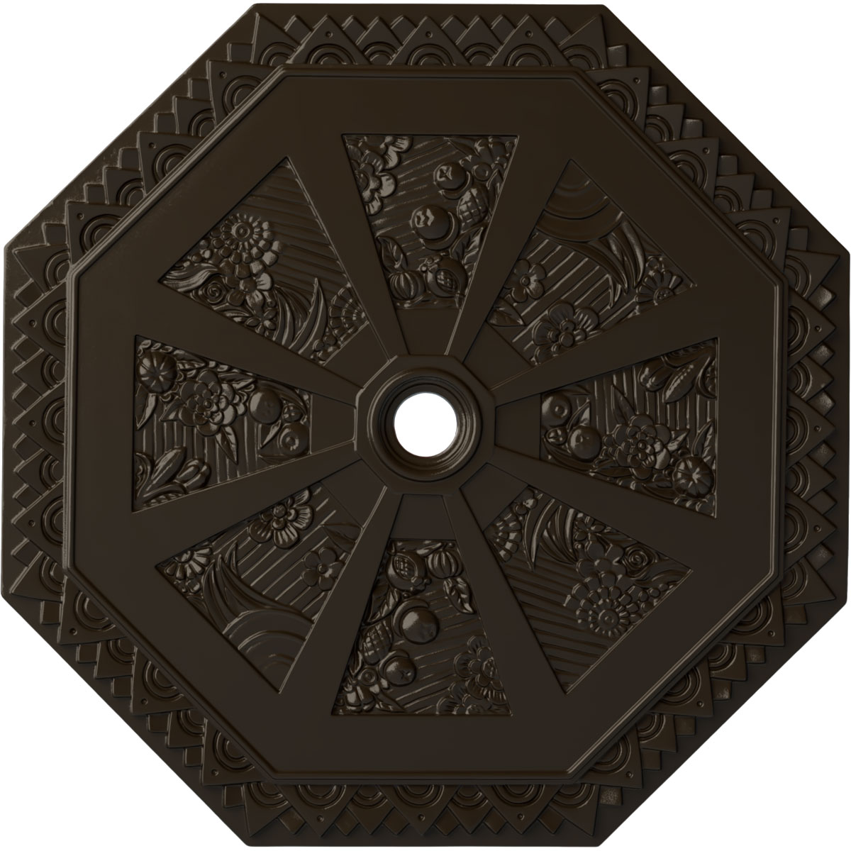 Ekena Millwork CM30SPSHF Spring Octagonal 29.125-in W x 29.125-in L Painted Stone Hearth Polyurethane Whole Ceiling Medallion