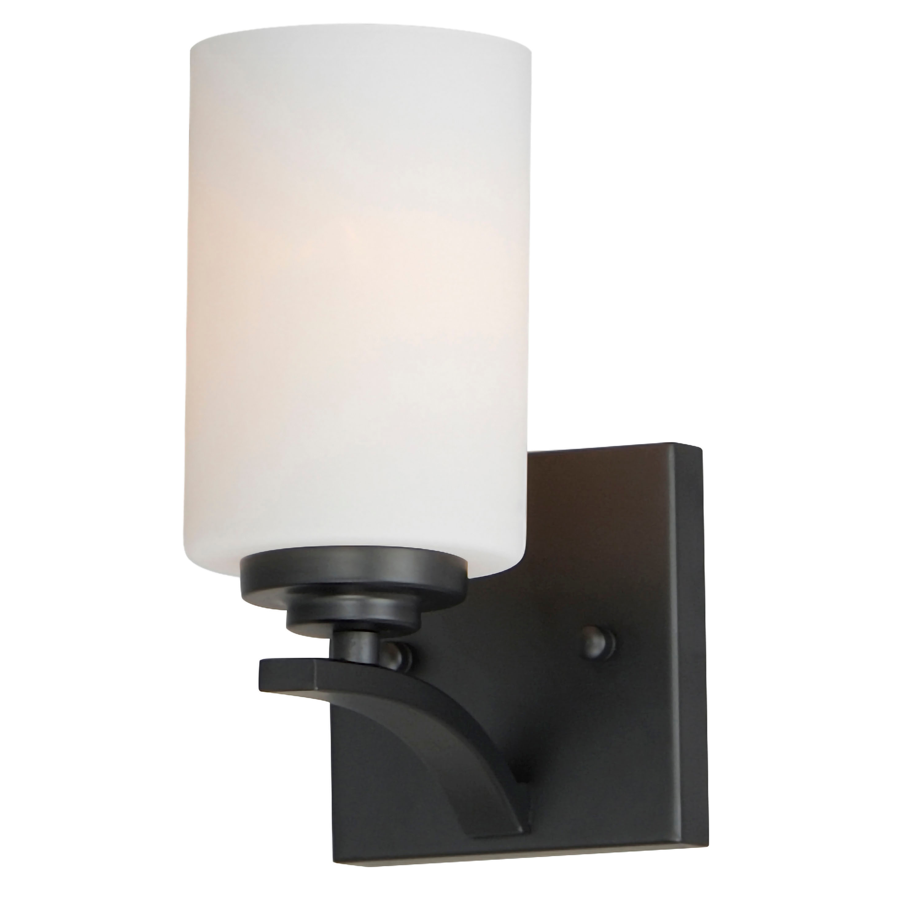 Maxim Lighting 20030SWBK Deven 4.75-in W 1 -Light Matte Black Transitional Wall Sconce