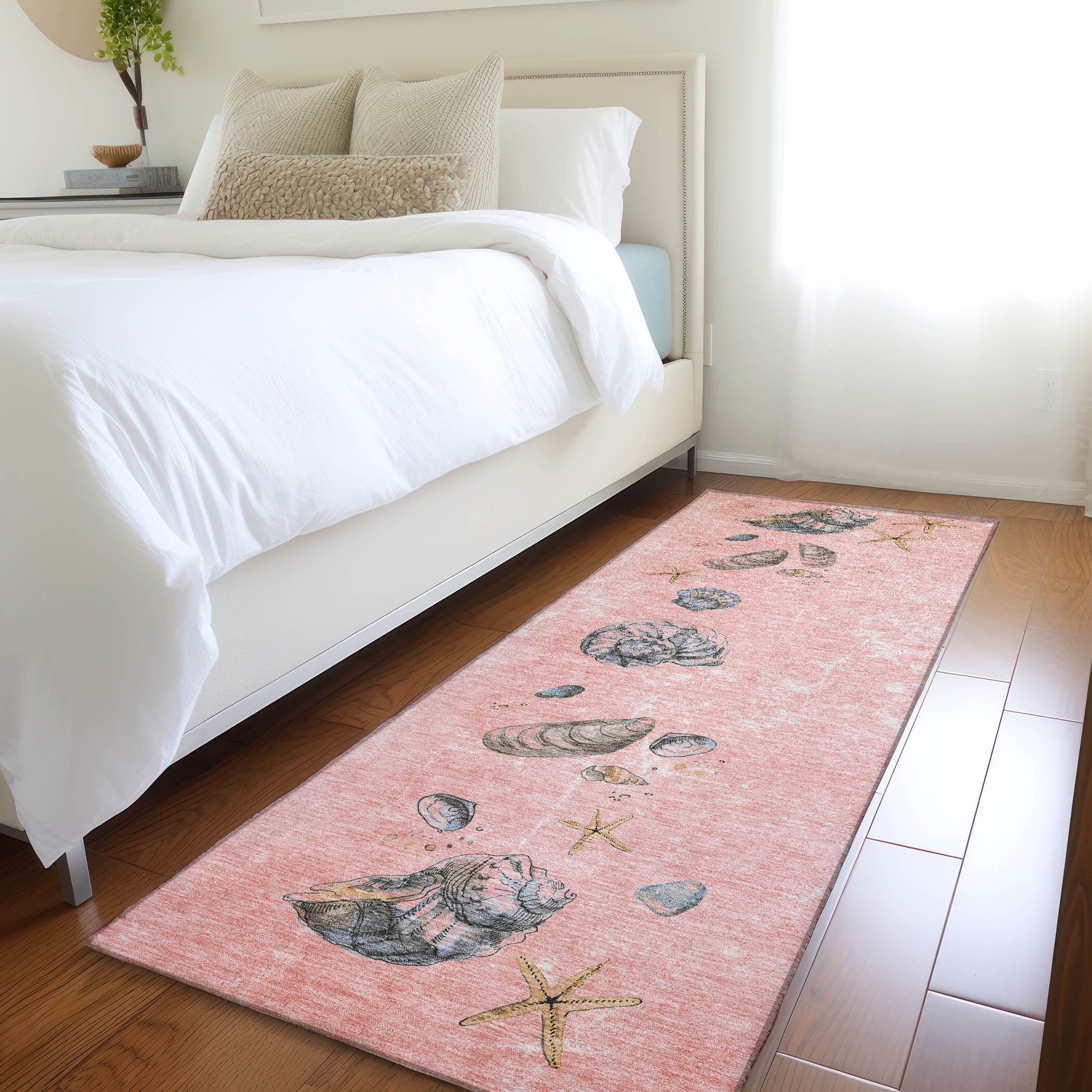 Addison Rugs AMF188PH2X8 Mayfield AMF188PH 2 x 7 (ft) Loomed Polyester Peach Rectangular Indoor Geometric Machine washable Area rug
