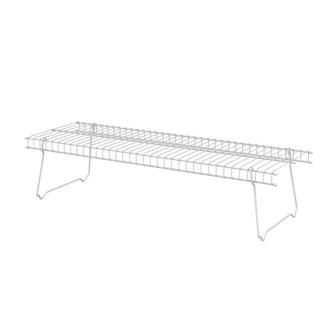 White Wire Shelf Unit, Small Stacking Wire Shelves