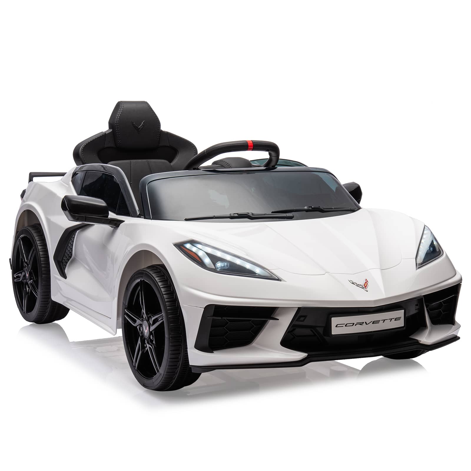 Qeetex SUN-PTO-0Z5KTEUA 12V Ride On Car for Kids Electric Sports Car with Remote Control White