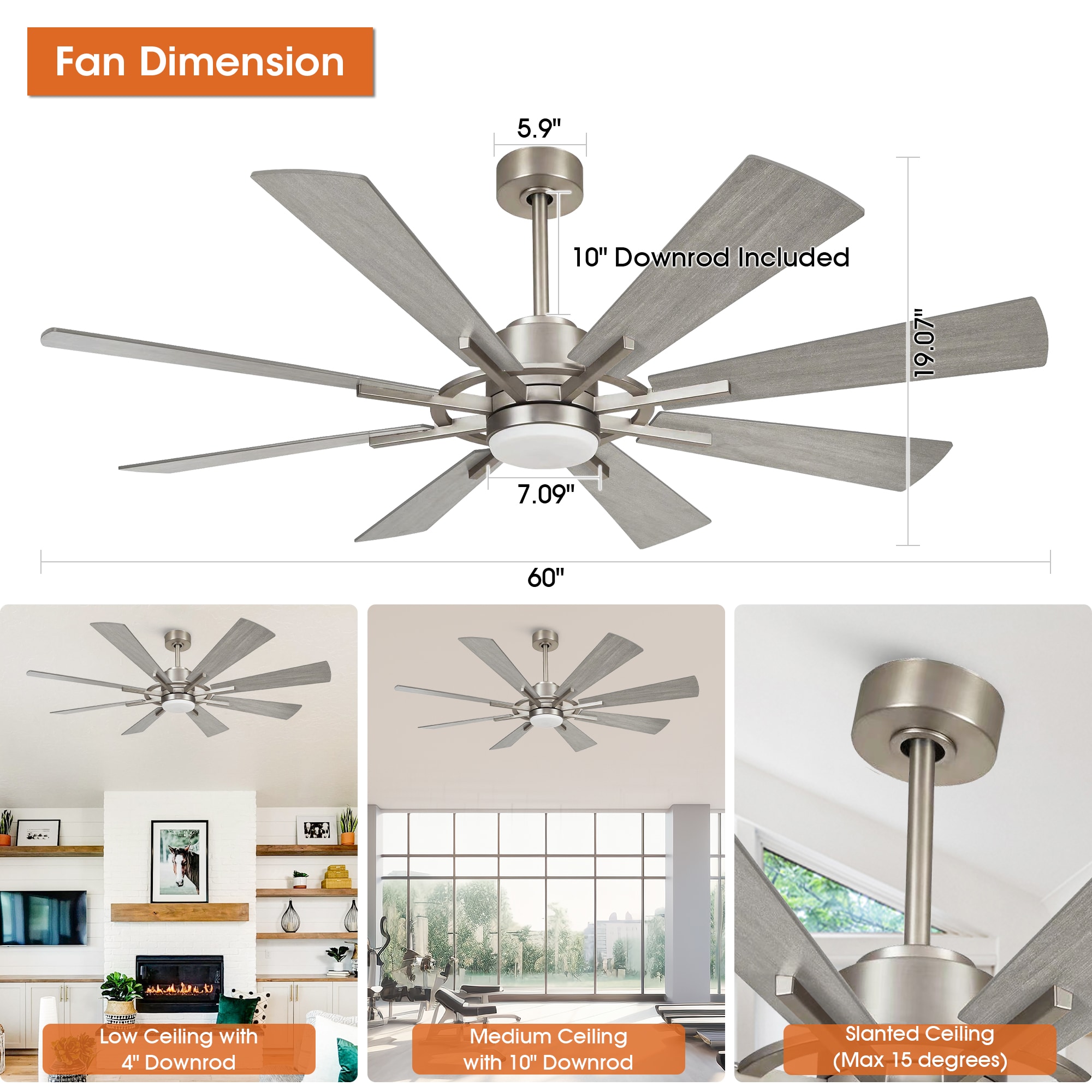 Parrot Uncle F8217SN110V Ceiling-Fans - View #6